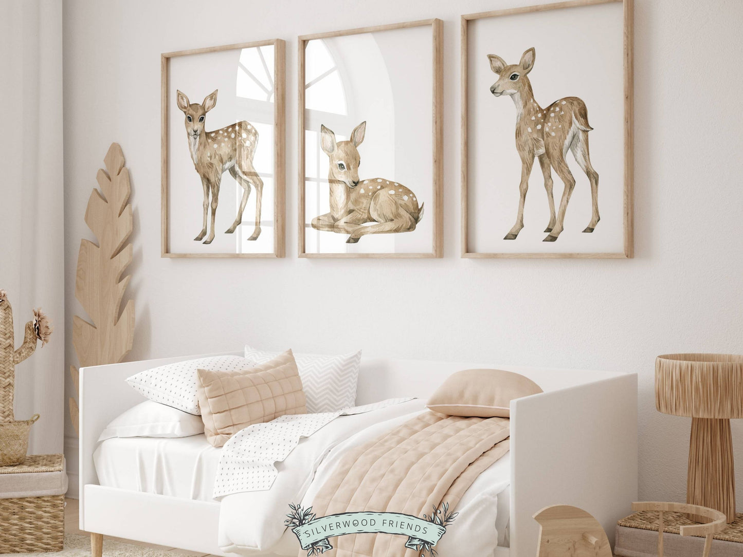 Set of 3 Baby Deer Nursery Prints