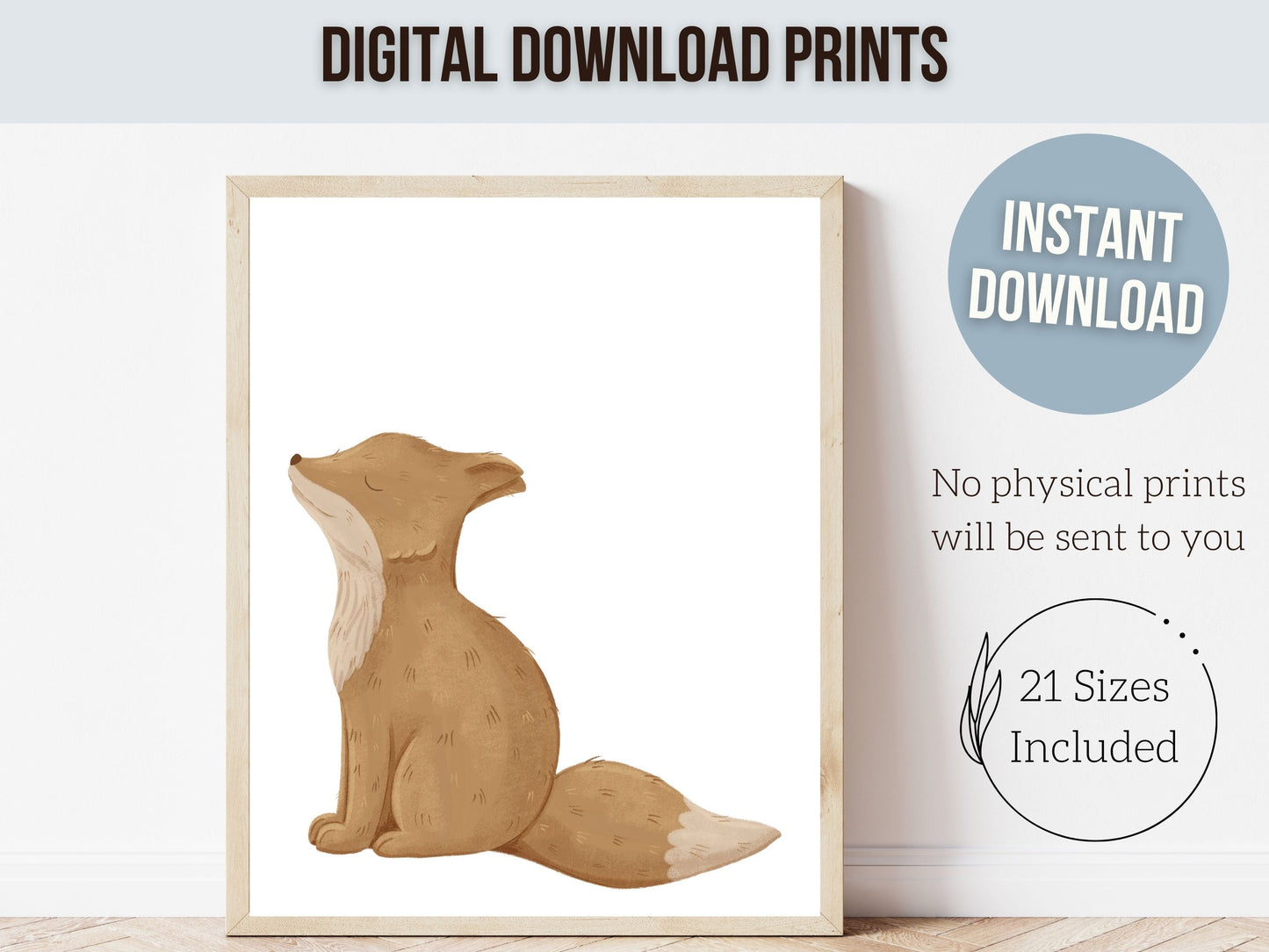 Woodland Animal Nursery Prints Set of 6