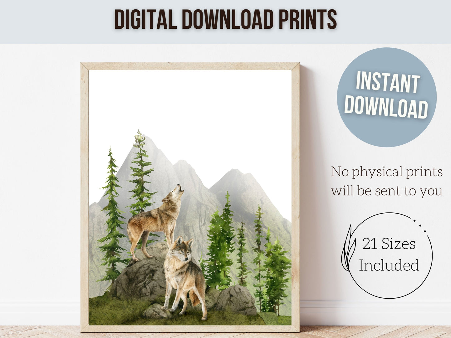 Howling Wolf Forest Prints