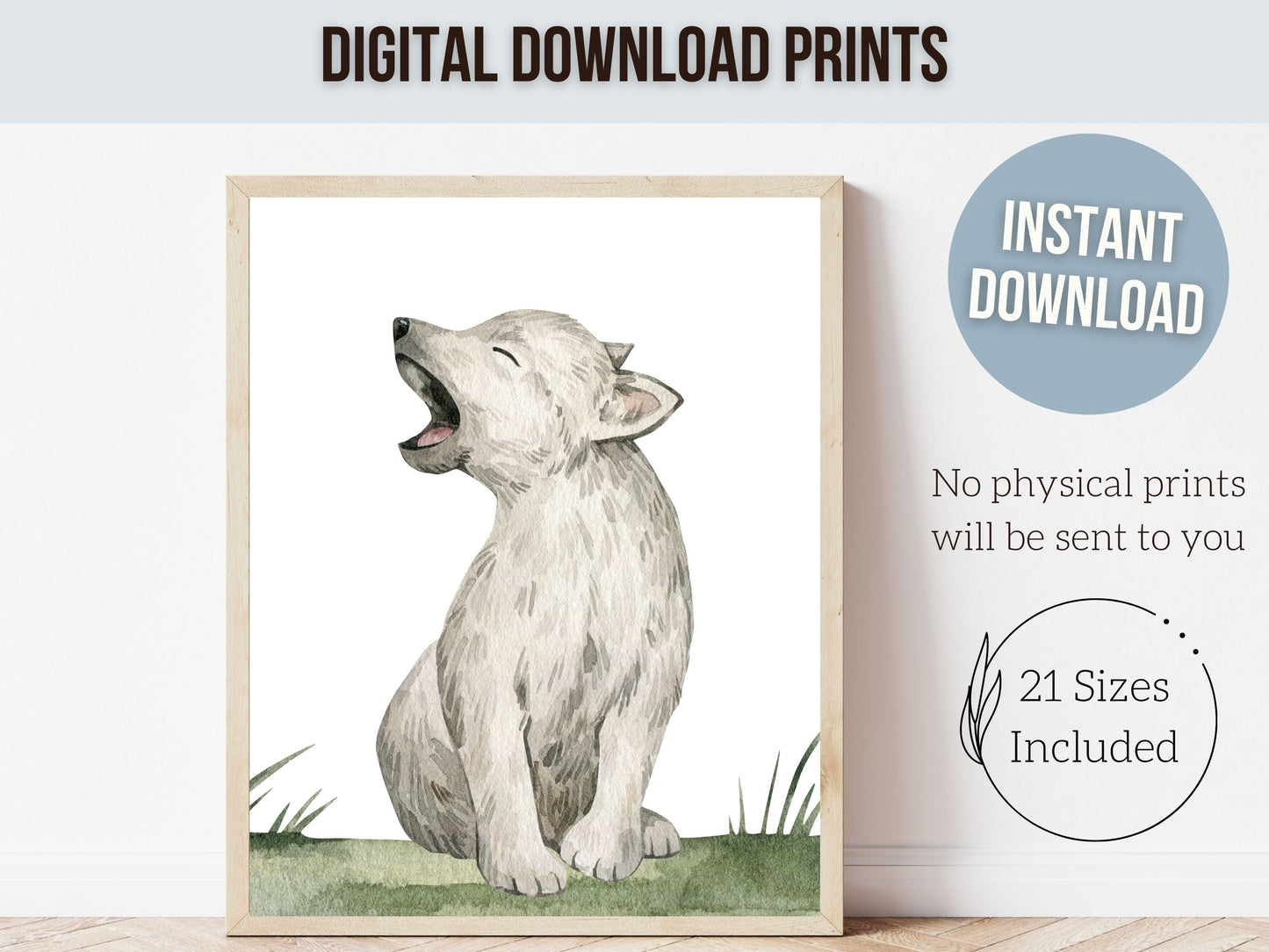 Wolf Nursery Prints Set of 3