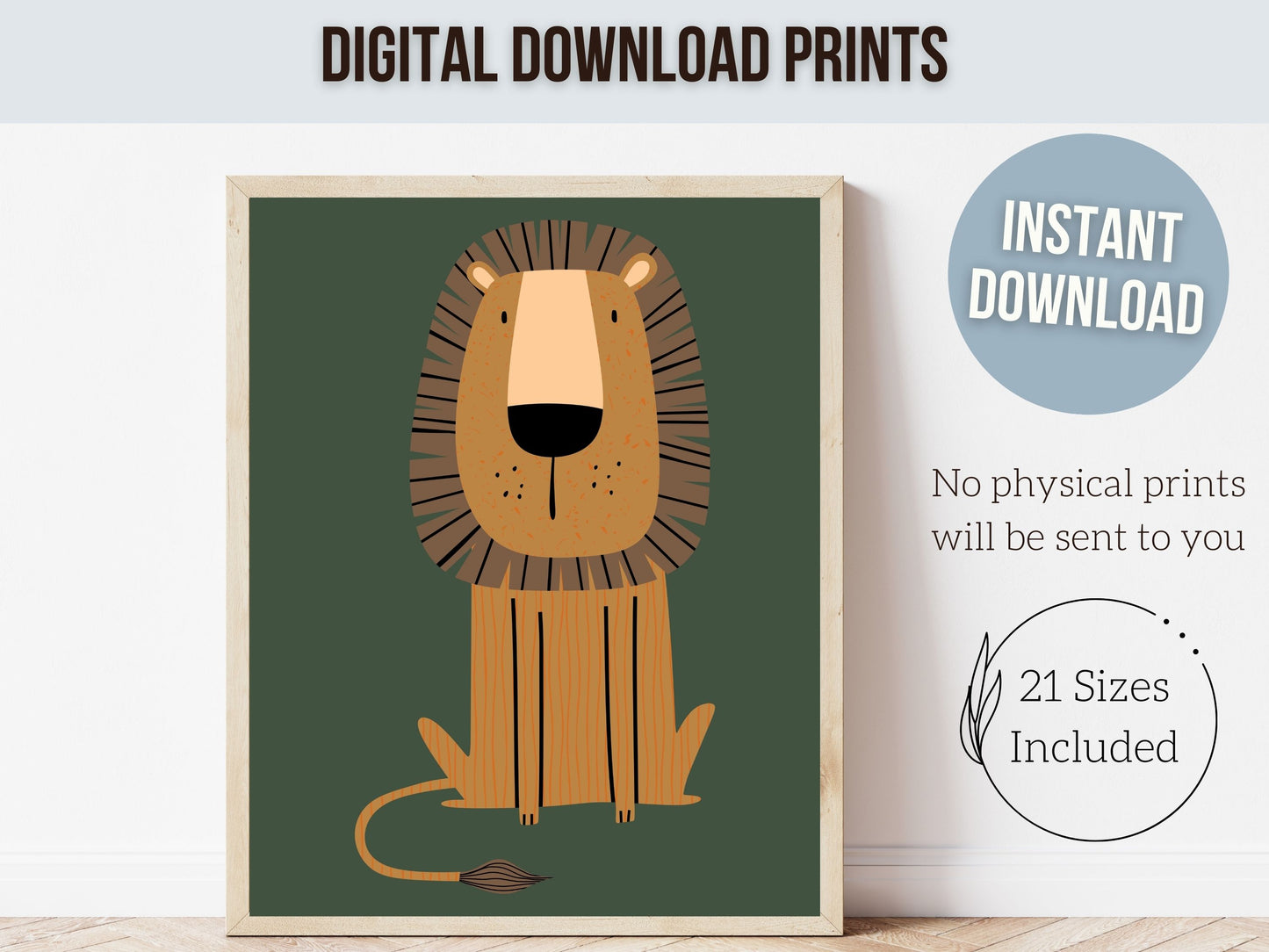 Boho Safari Animal Nursery Prints