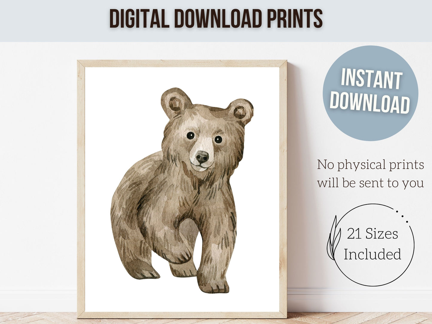 Woodland Baby Animal Nursery Print Set