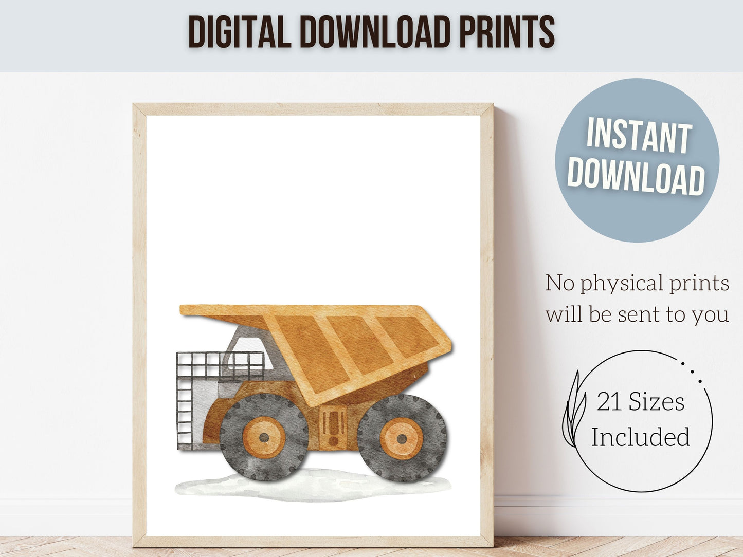 Construction Nursery Prints Set of 6