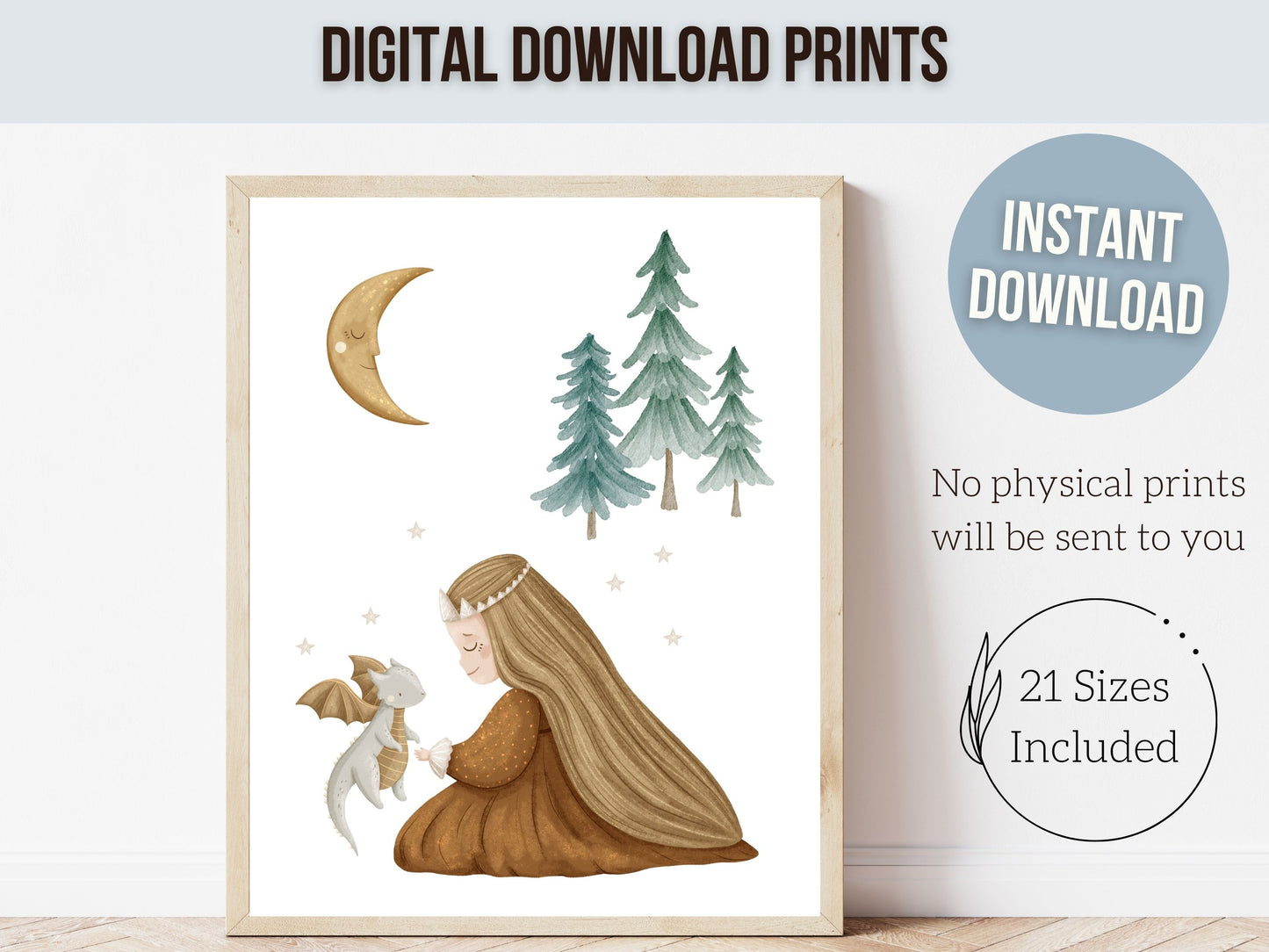 Neutral Fairytale Nursery Prints