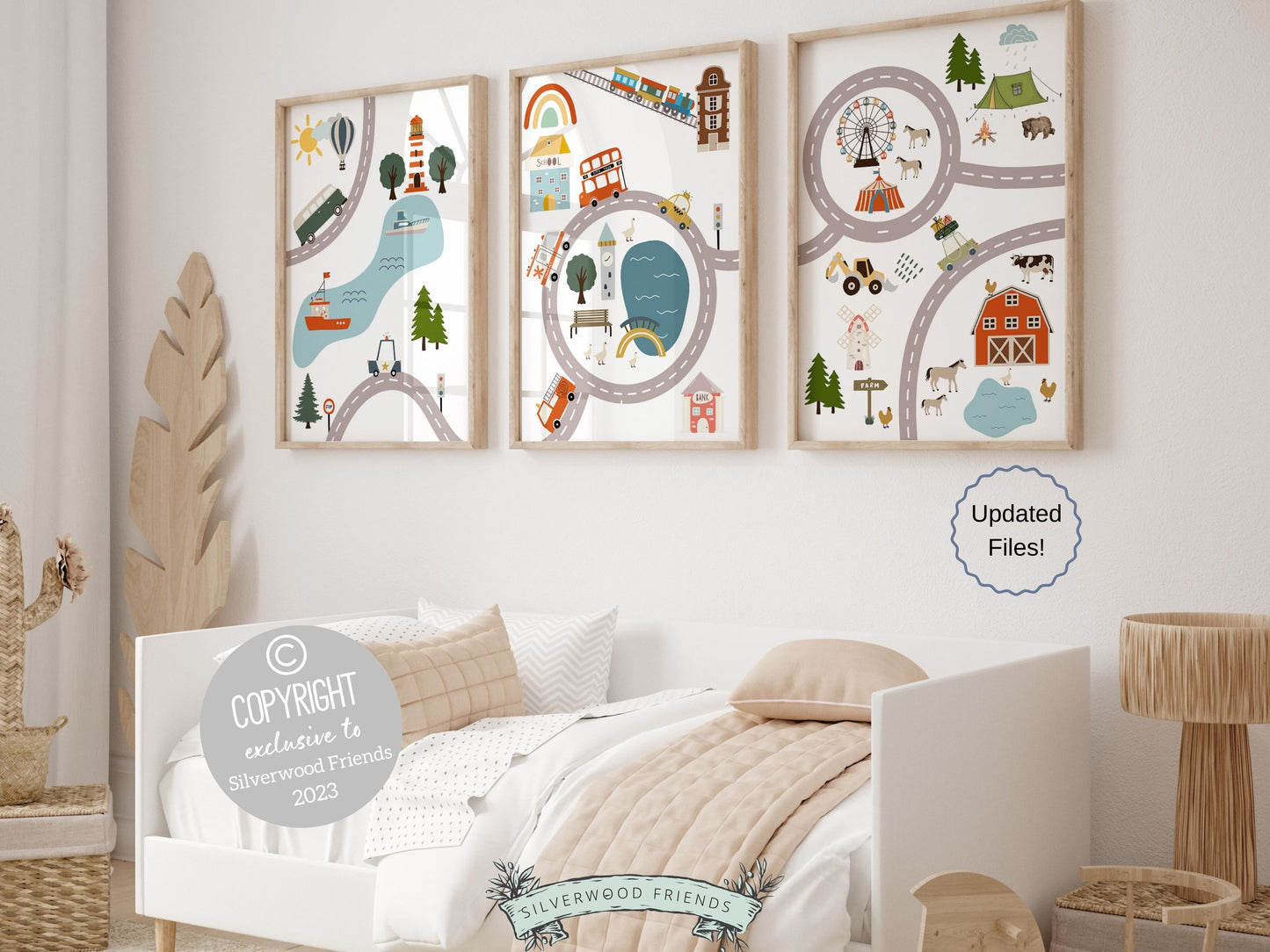 Car Nursery Prints Set of 3