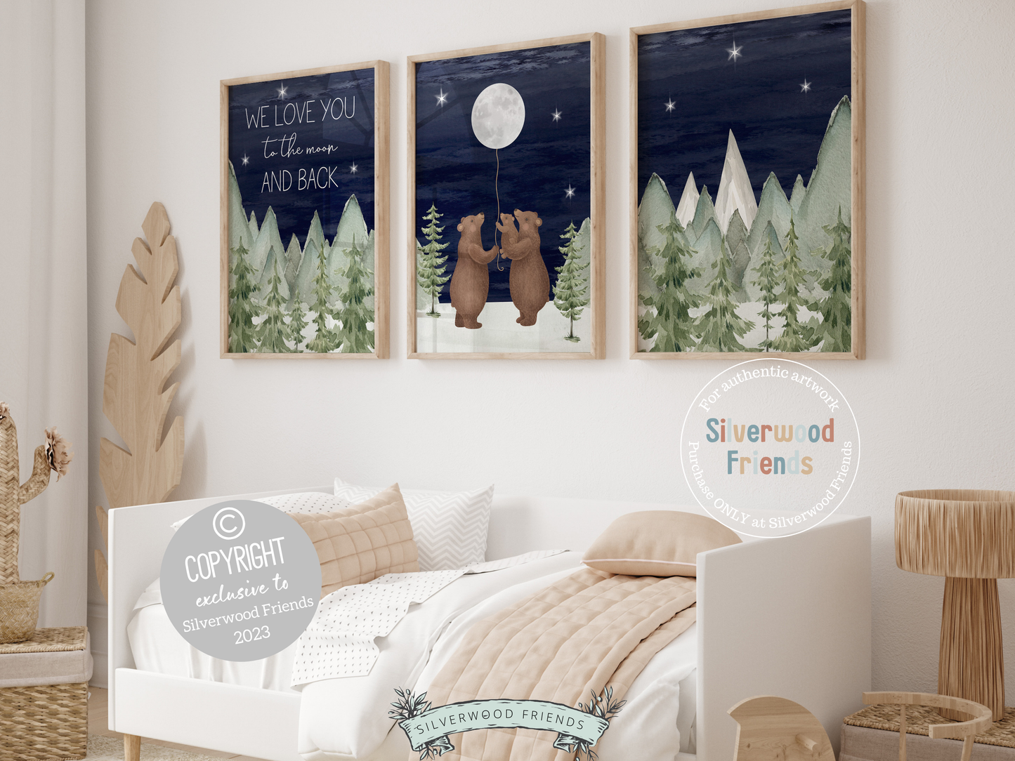 We Love You To The Moon and Back Nursery Prints