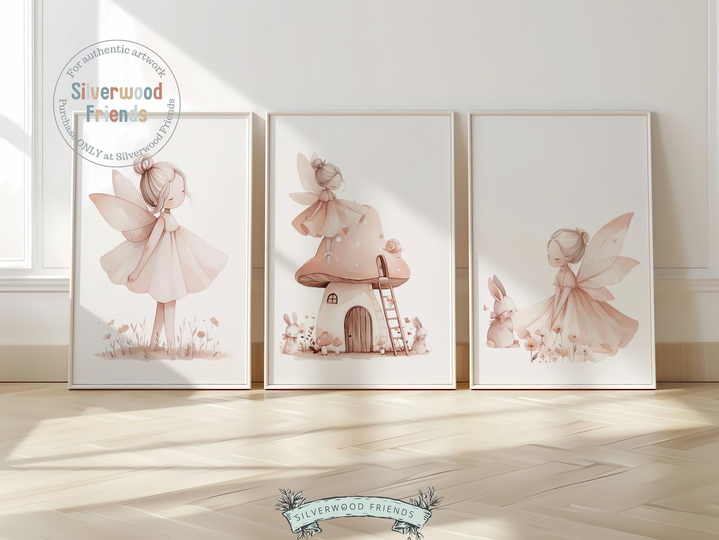 Whimsical Wildflower Fairy Nursery Prints - Set 6