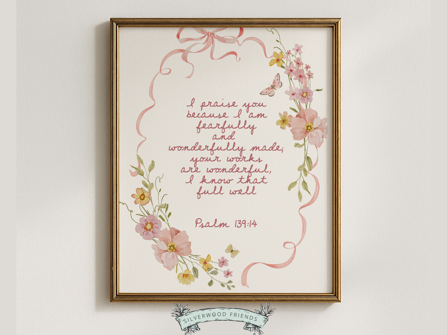 Psalm 139:14 Nursery Wall Print - 007