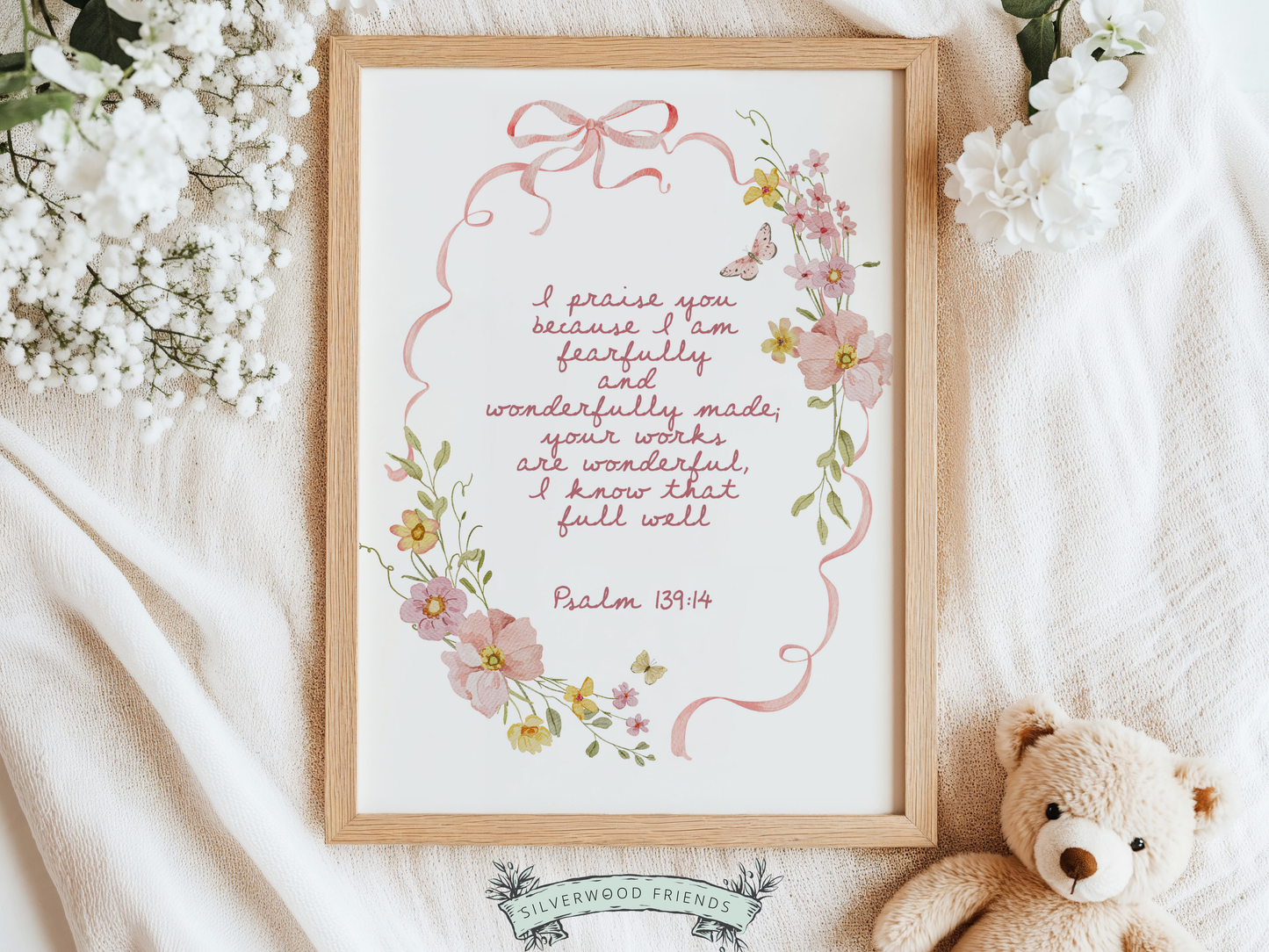 Psalm 139:14 Nursery Wall Print - 007