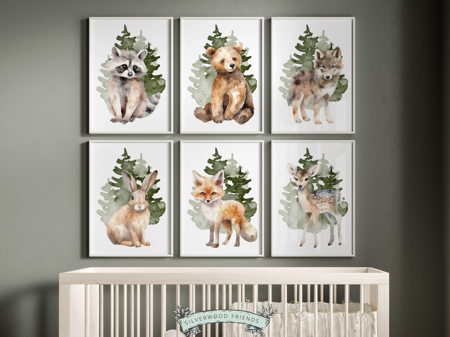 Woodland Animal Nursery Print Set