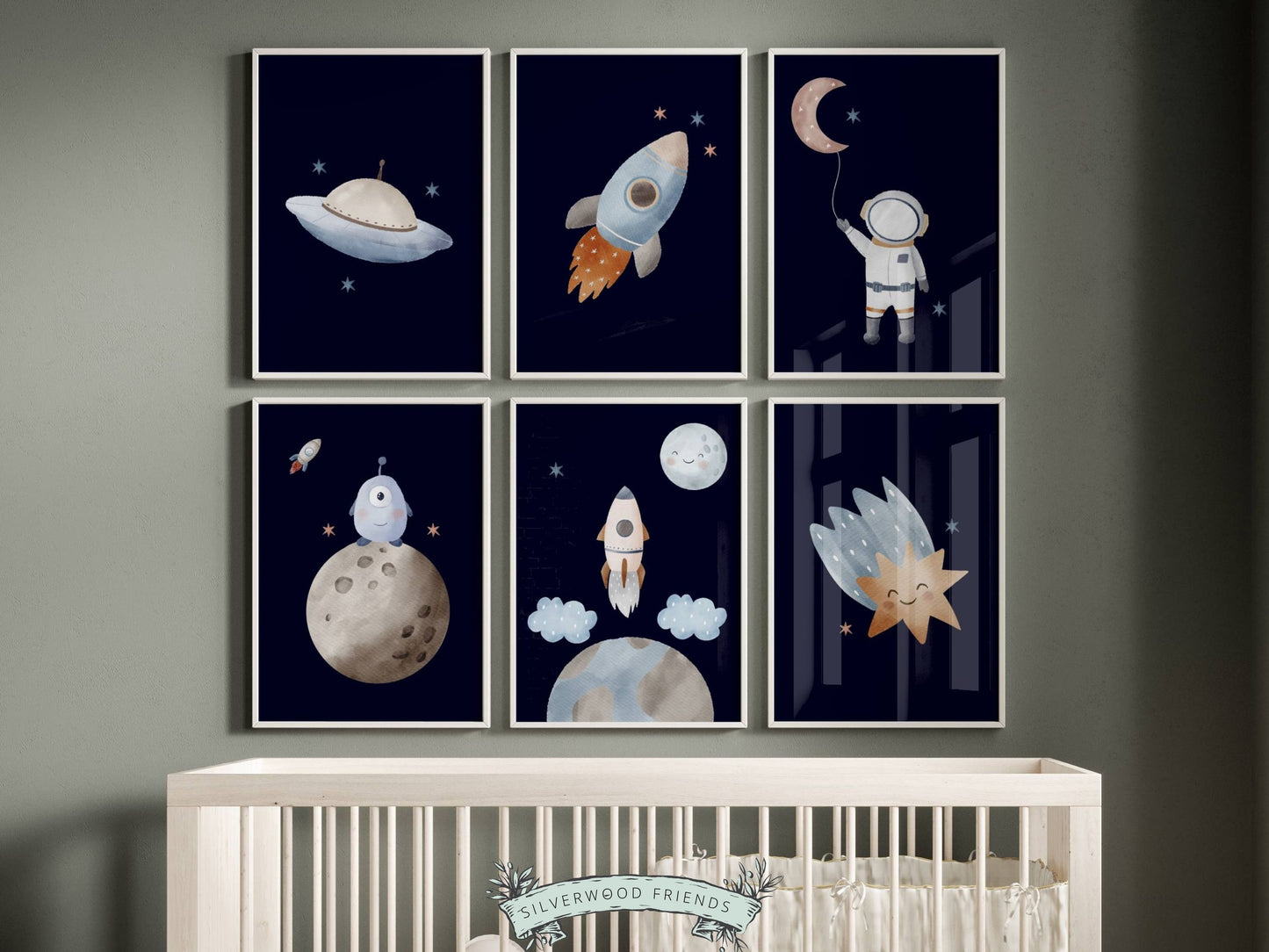 Outer Space Nursery Print Set