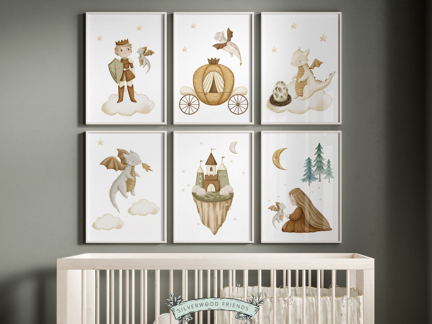 Neutral Fairytale Nursery Prints
