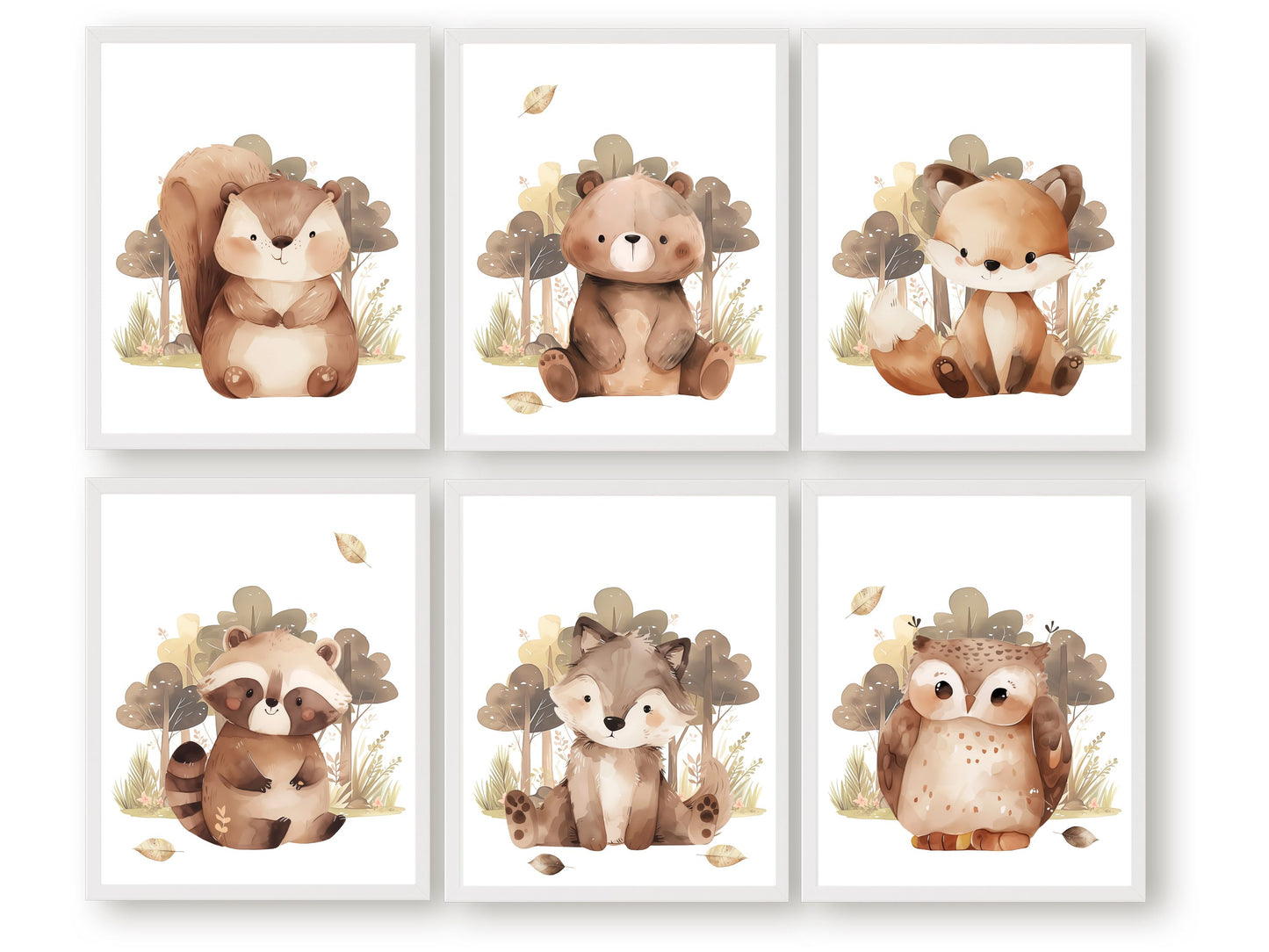Our adorable Woodland Animal Nursery Prints are the perfect addition to your baby's woodland nursery decor and will spark their imagination and love of nature.