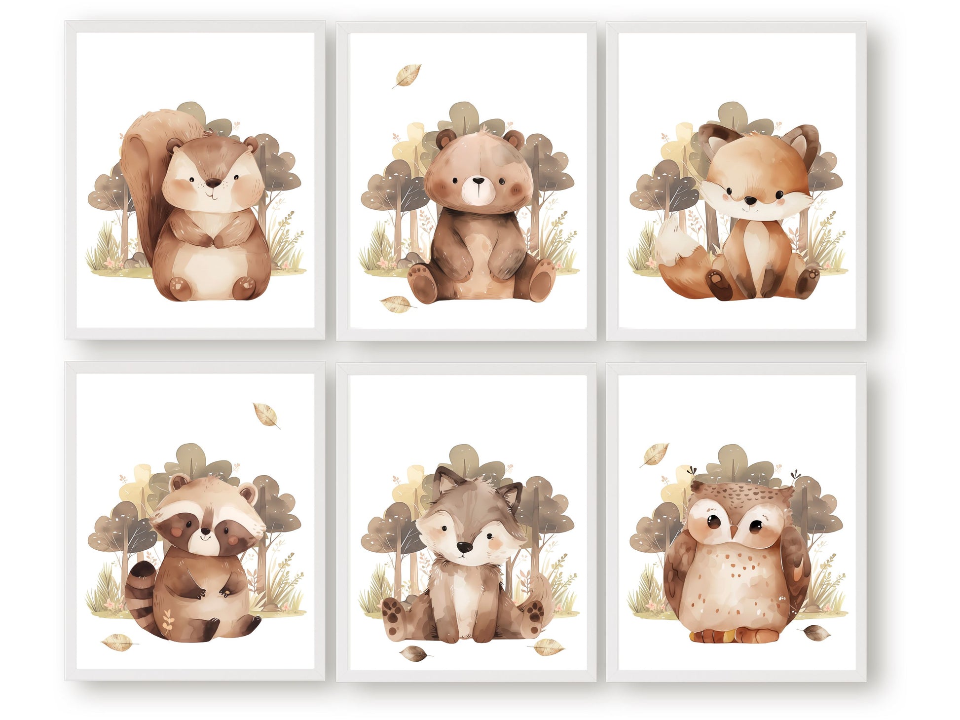 Our adorable Woodland Animal Nursery Prints are the perfect addition to your baby's woodland nursery decor and will spark their imagination and love of nature.