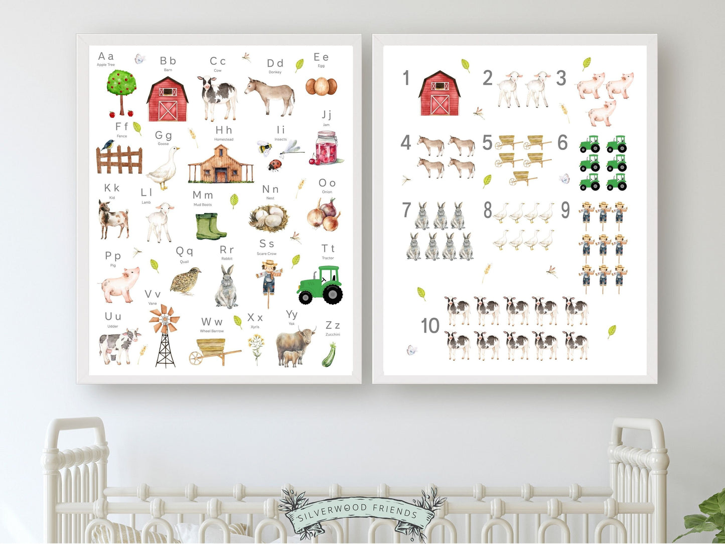 Discover the perfect addition to your farm nursery decor with our captivating Farm Alphabet and Numbers Prints, featuring beautiful watercolour images that bring the wonders of the farmyard to life, while engaging little learners.