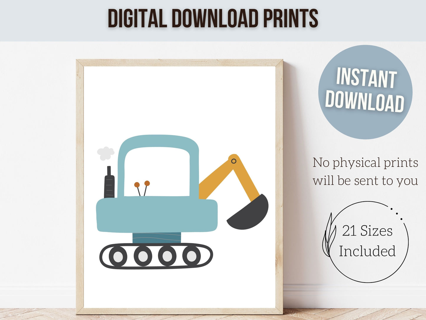 Construction Nursery Prints