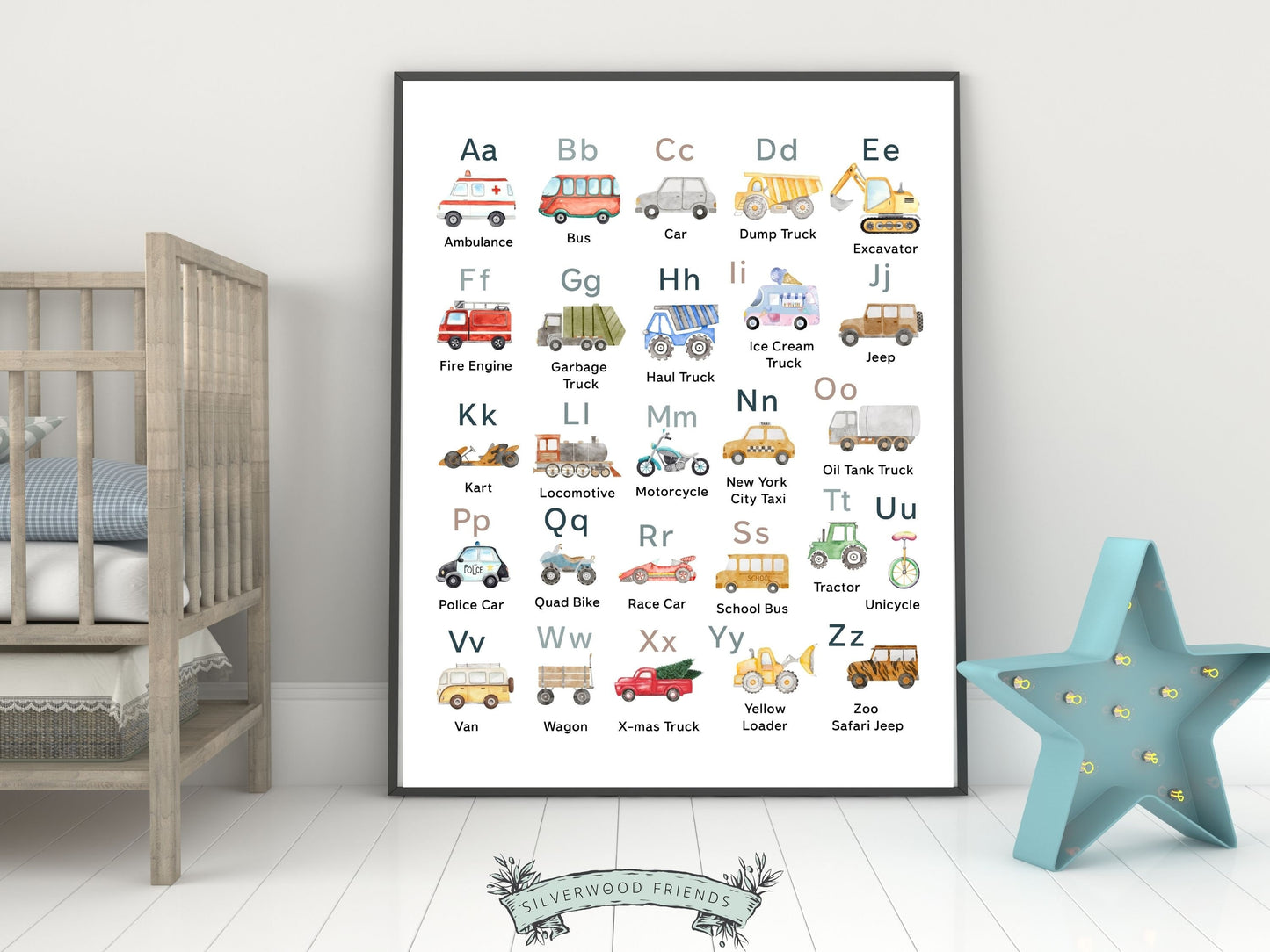 Transport Alphabet Print