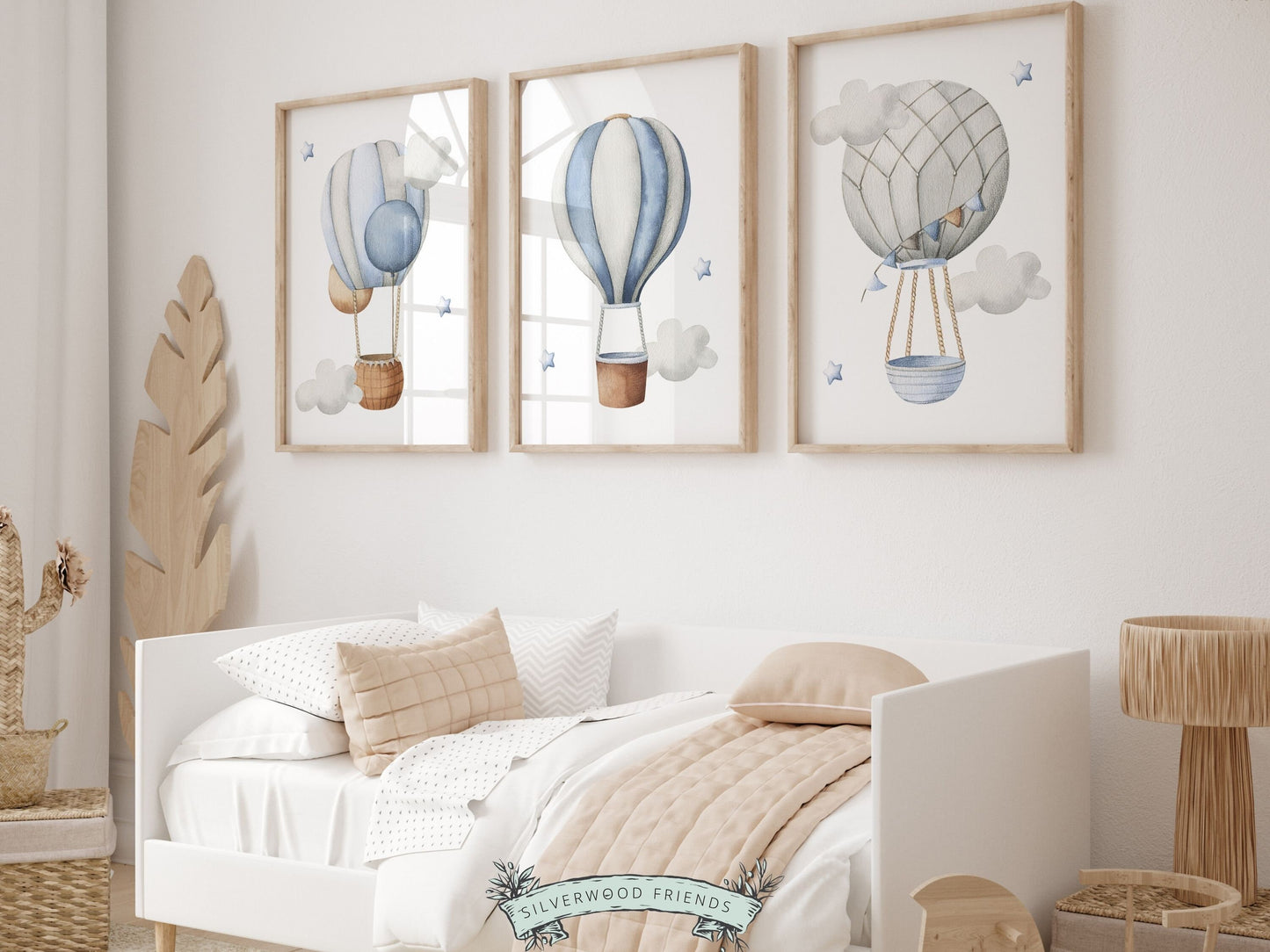 Hot Air Balloon Nursery Prints, Baby Boy Nursery Print Gift, Transport Theme Nursery Wall Art, Newborn Gift, Adventure Nursery Digital Print
