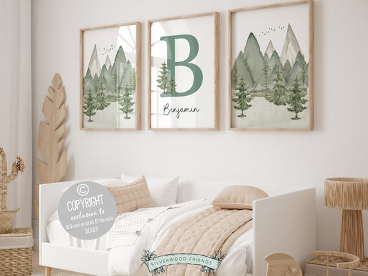 Create a personalised touch in your babys nursery or gift a cherished keepsake with our gorgeous Woodland Forest Custom Name Nursery Prints. Perfect for your woodland nursery decor or as a woodland baby shower gift.