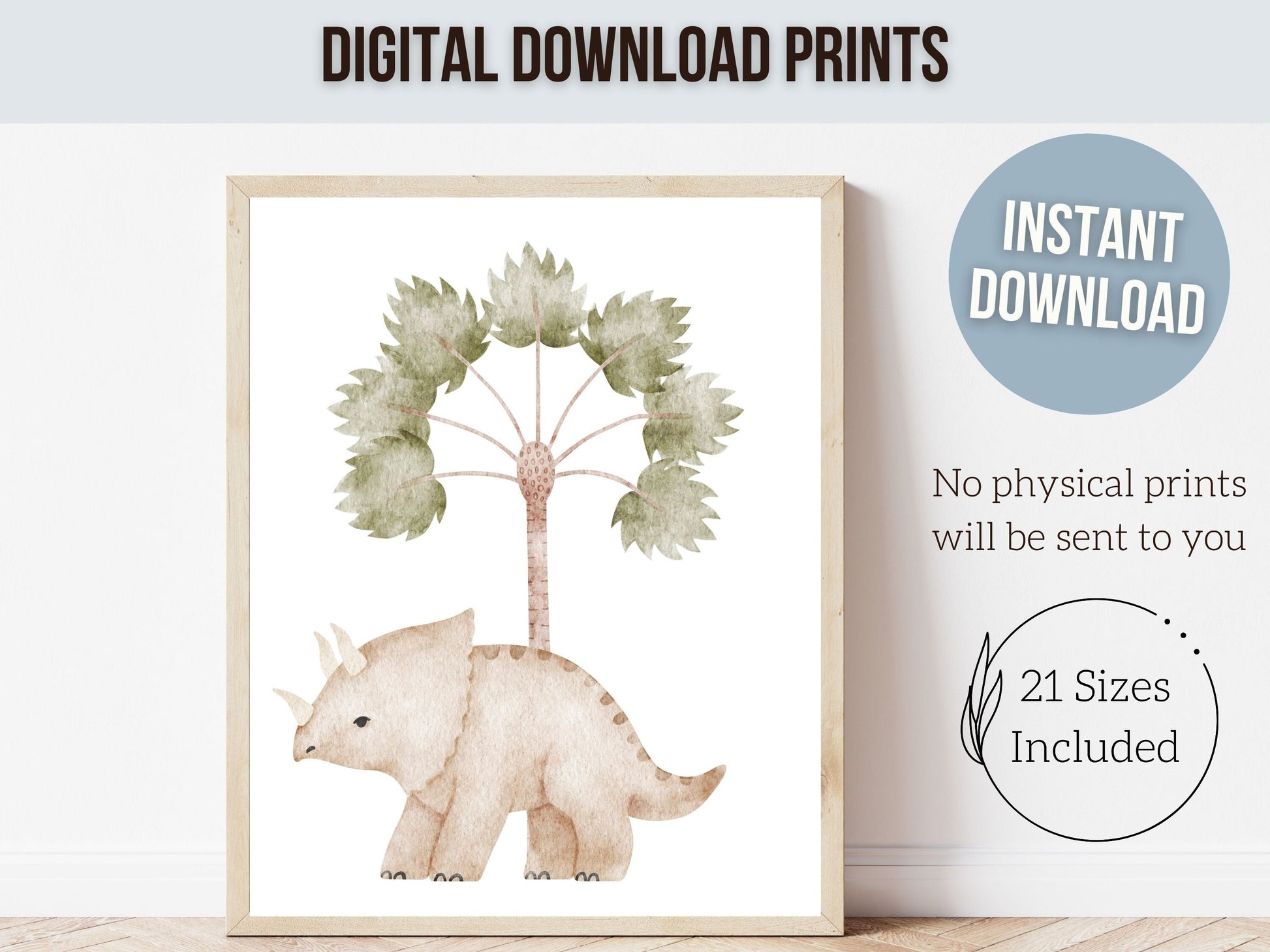 Dinosaur Nursery Prints, Dinosaur Nursery Decor, Dinosaur Neutral Nursery Wall Art, Baby Boy Boho Kids Dino Room Wall Decor Digital Print