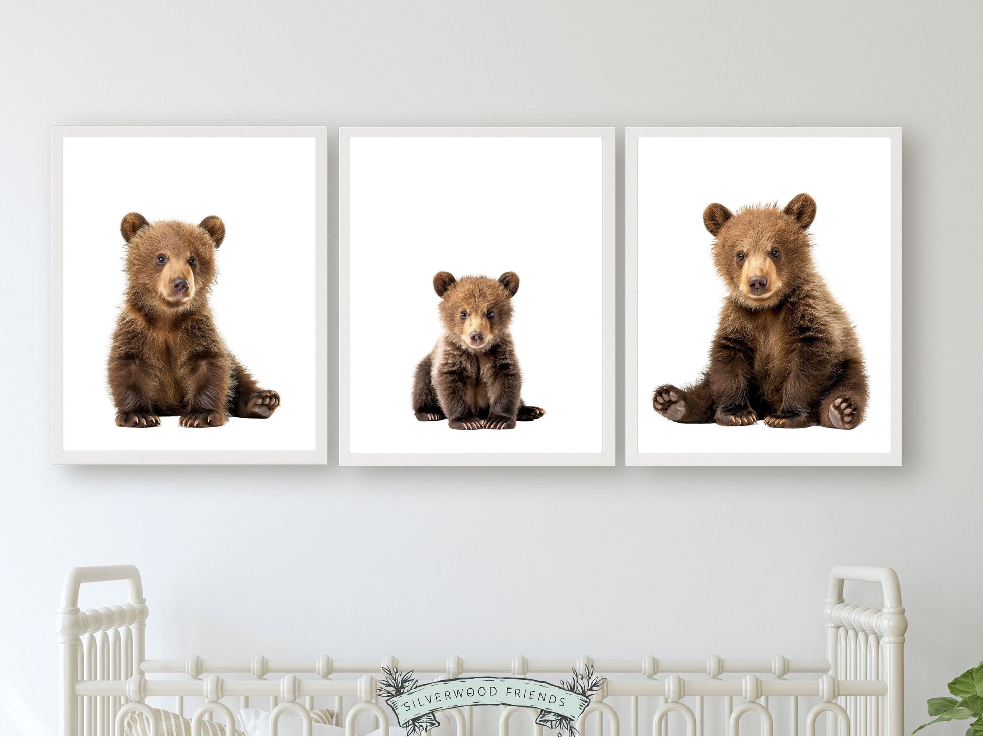 Bear Nursery Prints, Teddy Bear Nursery Decor, Neutral Woodland Nursery Decor, Nursery Wall Art, Kids Forest Room Wall Decor Digital Prints