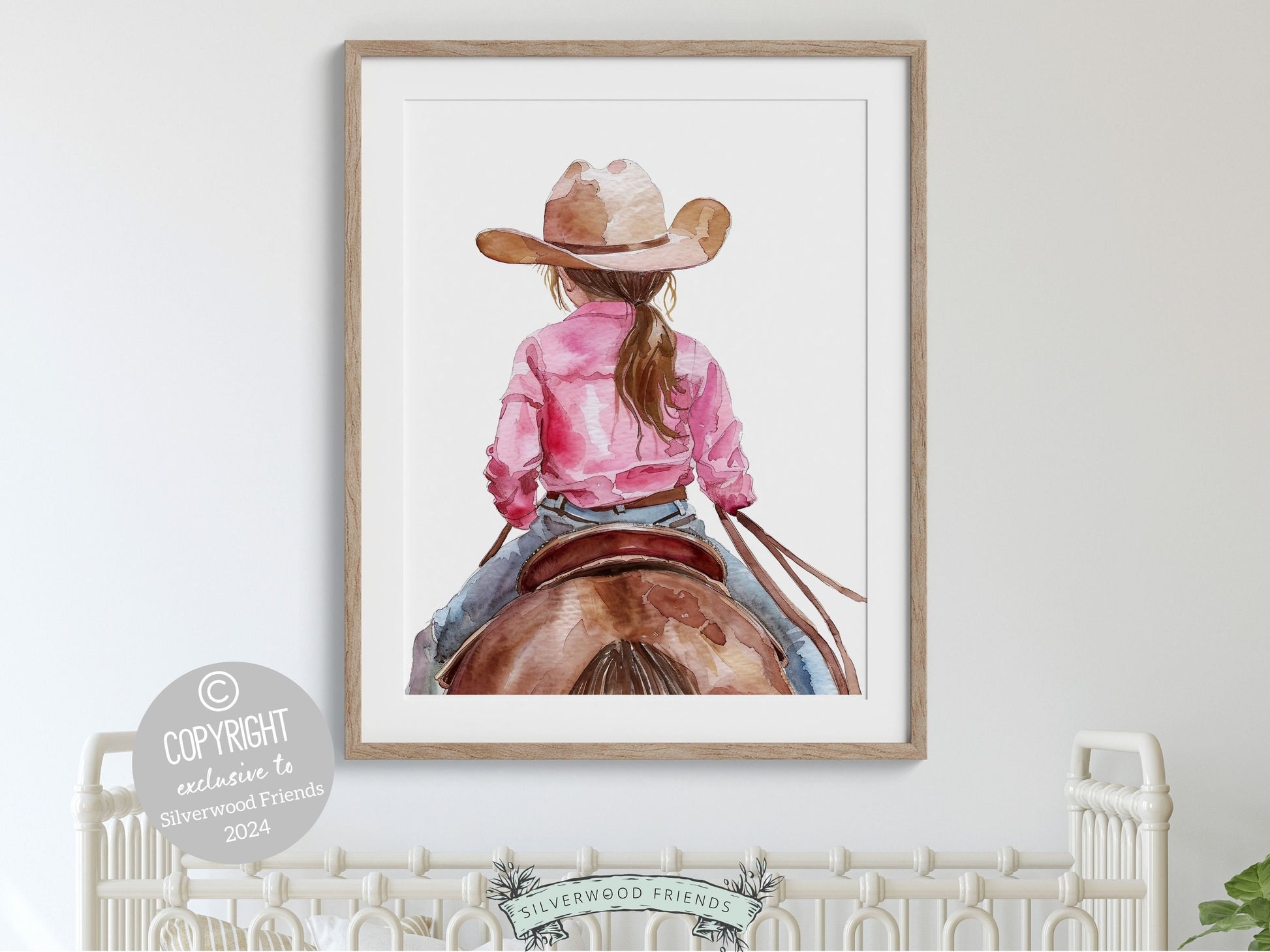 Cowgirl Horse Nursery Print, Cowgirl Horse Nursery Decor, Baby Girl Western Nursery Decor, Equestrian Nursery Wall Art Horse Digital Print