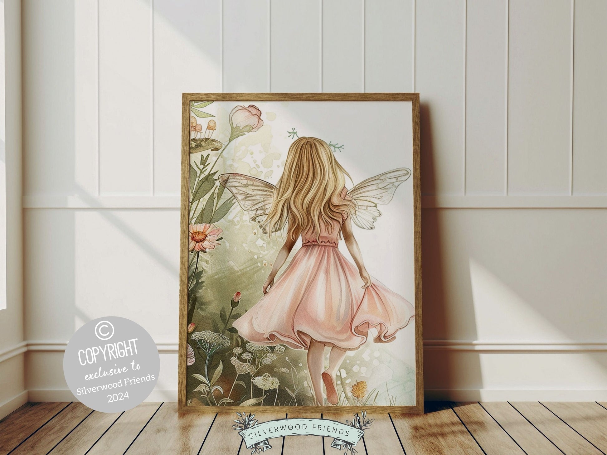 ORIGINAL Wildflower Fairy Garden Nursery Print Gift For Baby Girl Fairy Nursery Decor, Fairies Nursery Wall Art Toddler Room Digital Prints
