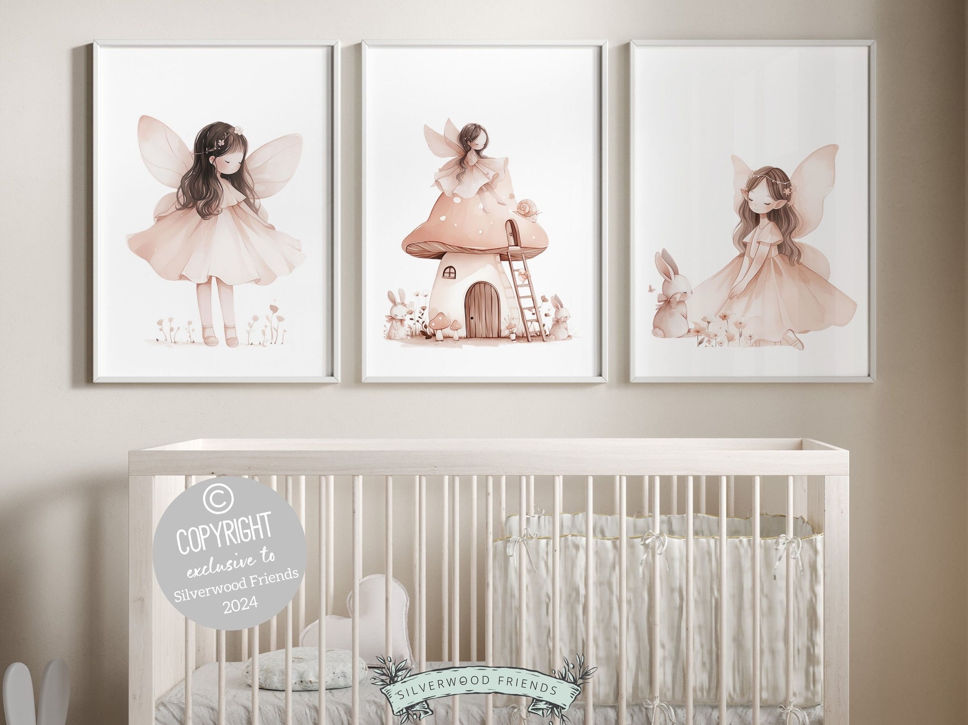 ORIGINAL Wildflower Fairy Nursery Print Gift For Baby Girl Fairy Nursery Decor, Fairies Nursery Wall Art Fairy Garden Digital Download Print