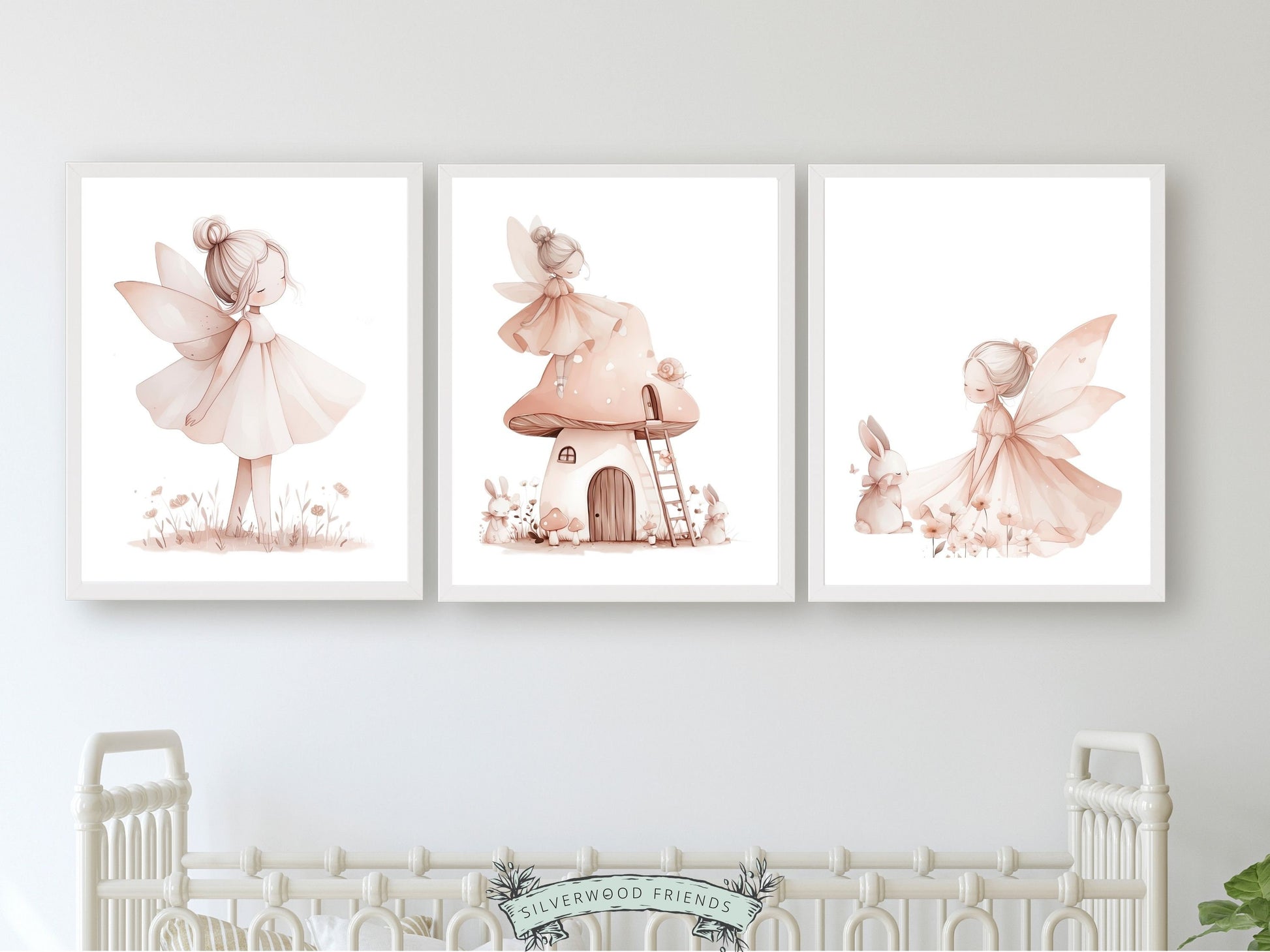 ORIGINAL Wildflower Fairy Nursery Print Gift For Baby Girl Fairy Nursery Decor, Fairies Nursery Wall Art Fairy Garden Digital Download Print