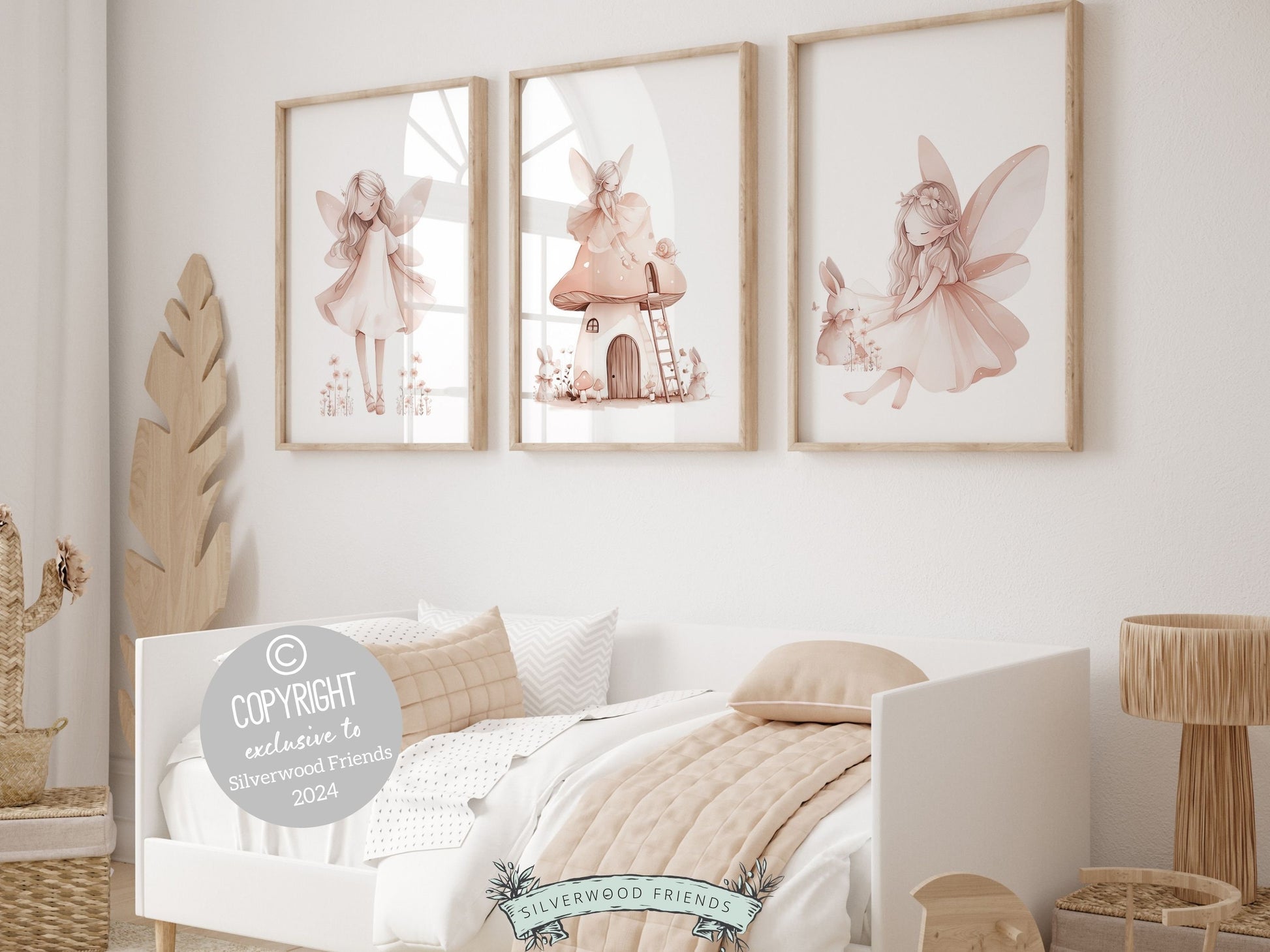 ORIGINAL Wildflower Fairy Nursery Print Gift For Baby Girl Fairy Nursery Decor, Fairies Nursery Wall Art Fairy Garden Digital Download Print