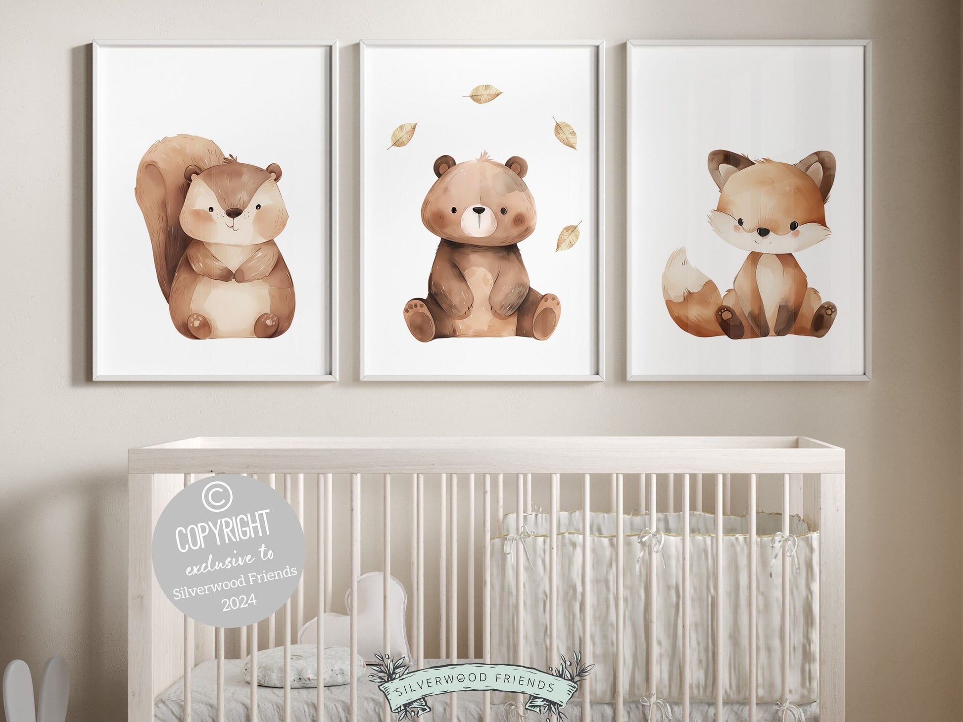 Our adorable Woodland Animal Nursery Prints Set of 3 is the perfect addition to your babys woodland nursery decor and will spark their imagination and love of nature. These neutral nursery prints also make a unique gender neutral baby shower gift.