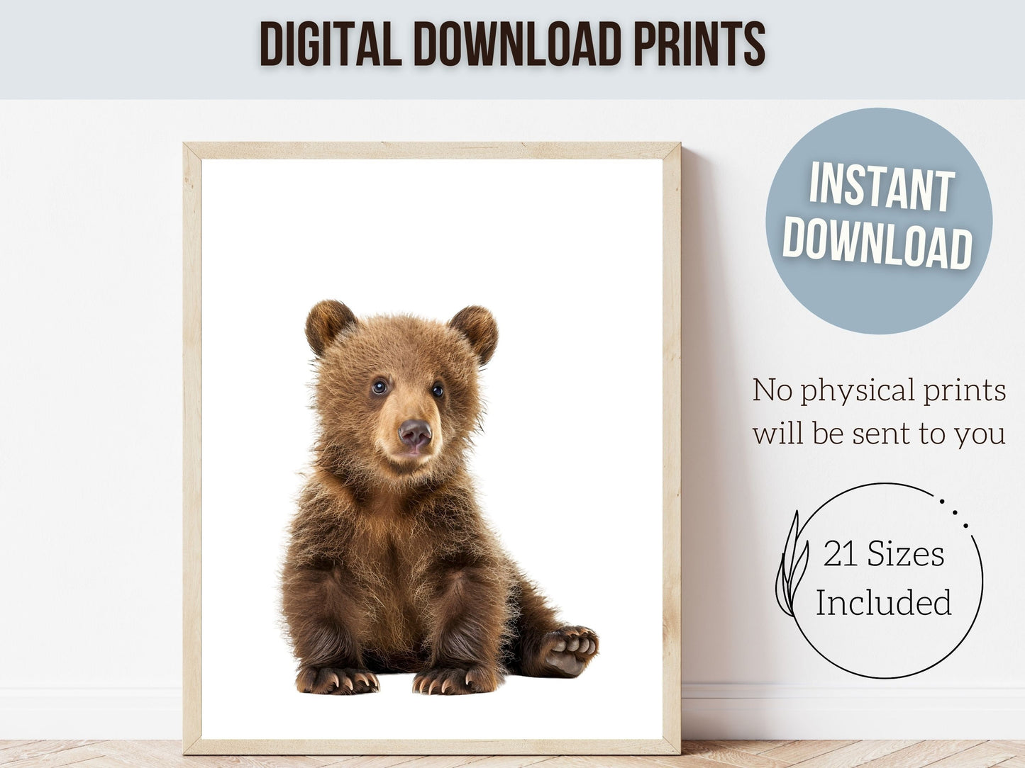 Bear Nursery Prints, Teddy Bear Nursery Decor, Neutral Woodland Nursery Decor, Nursery Wall Art, Kids Forest Room Wall Decor Digital Prints