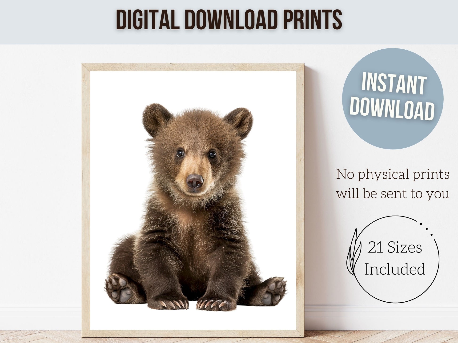 Bear Nursery Prints, Teddy Bear Nursery Decor, Neutral Woodland Nursery Decor, Nursery Wall Art, Kids Forest Room Wall Decor Digital Prints