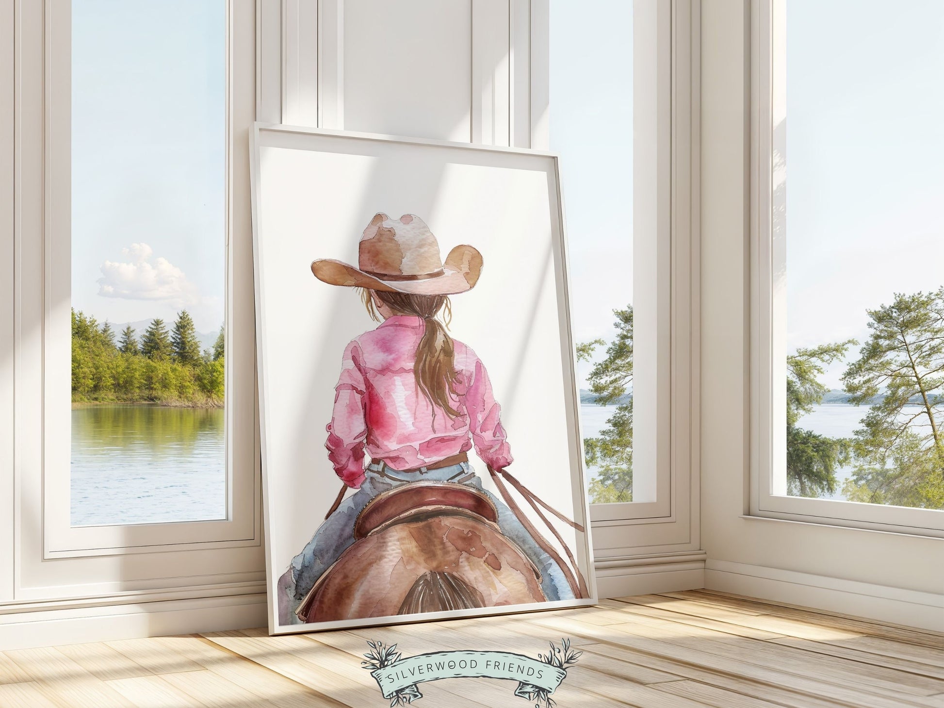 Cowgirl Horse Nursery Print, Cowgirl Horse Nursery Decor, Baby Girl Western Nursery Decor, Equestrian Nursery Wall Art Horse Digital Print