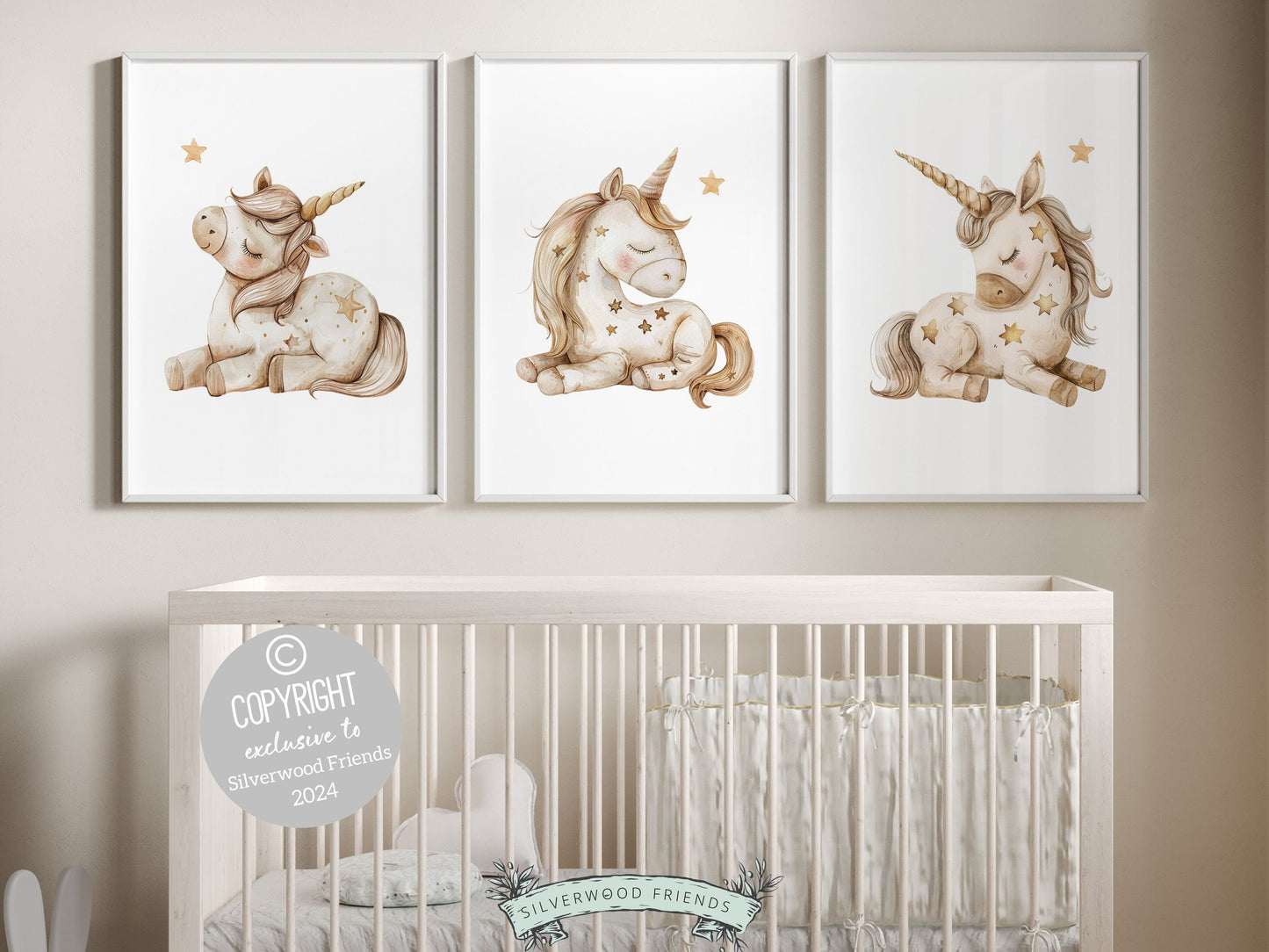 Inspire your childs imagination with our Set of 3 Unicorn Nursery Prints showcasing adorable unicorns and stars for a whimsical, enchanting nursery. These neutral prints are the perfect addition to your nursery and also as a baby shower gift.