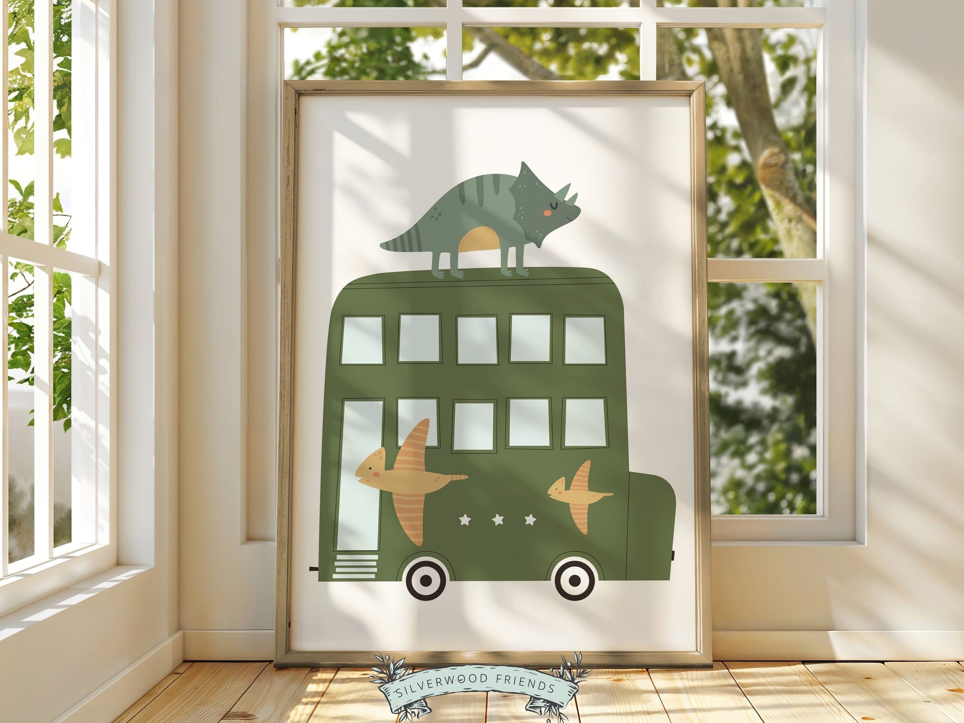 Dinosaur Nursery Print, Toddler Boys Transport Nursery Room Decor, Dinosaur Playroom Print Set, Baby Boy Dino Car Nursery Art Digital Print
