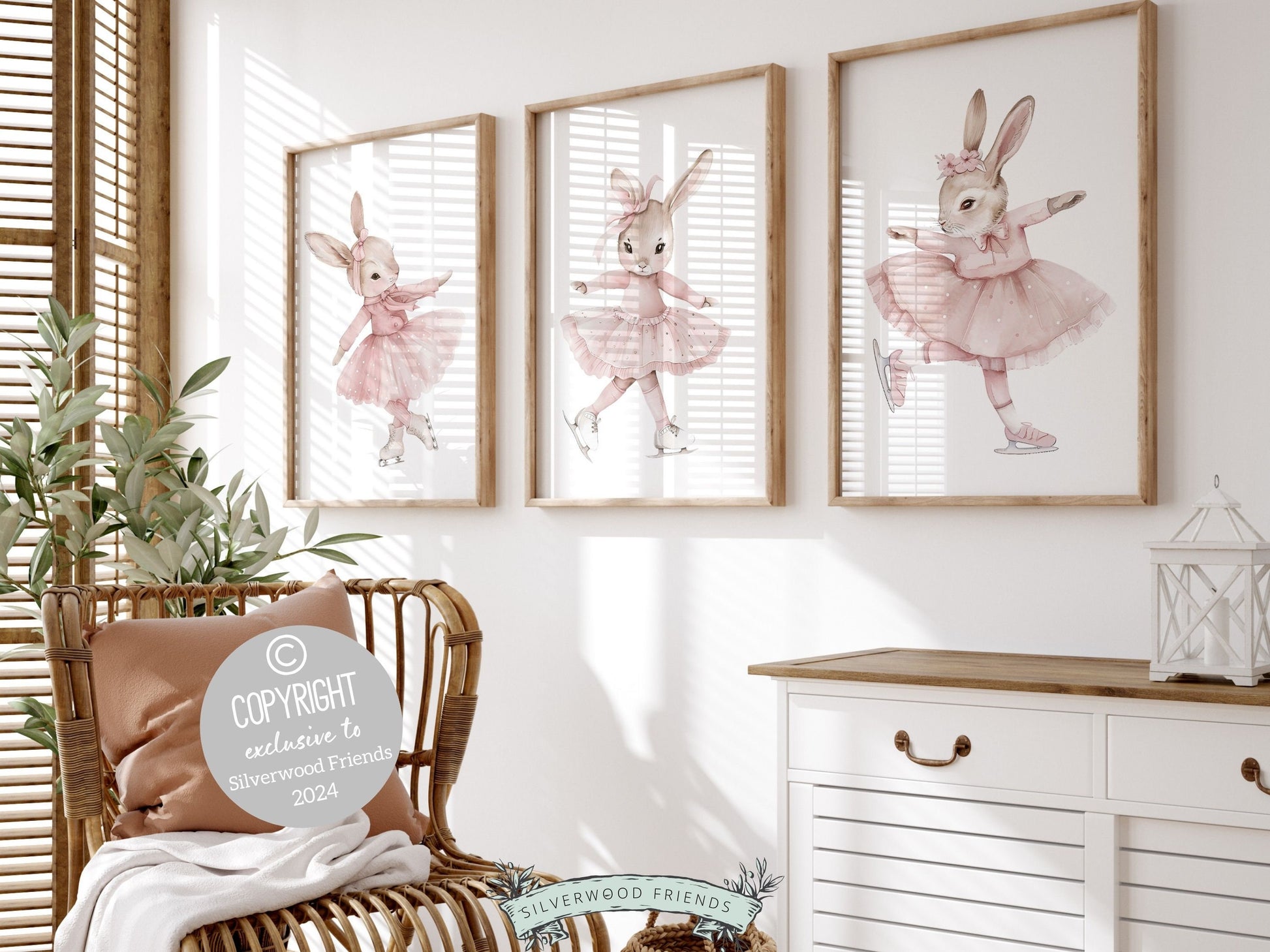 Figure Skating Bunny Nursery Print, Baby Girl Nursery Print, Ballerina Bunny Nursery Decor, Ice Skating Gift Girls Sport Room Digital Print