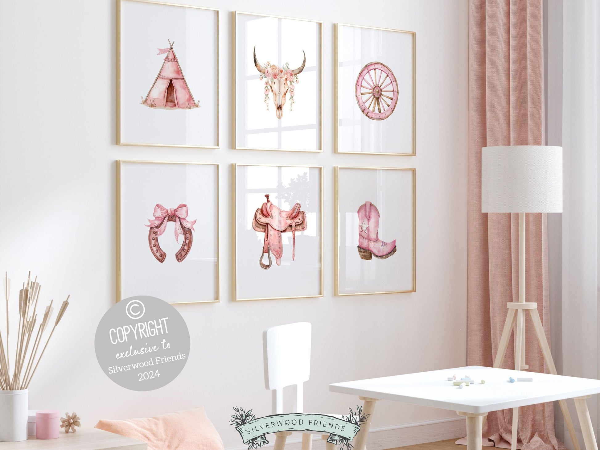 Cowgirl Nursery Prints, Cowgirl Nursery Decor, Baby Girl Western Nursery Decor, Girls Equestrian Horse Riding Nursery Wall Art Digital Print