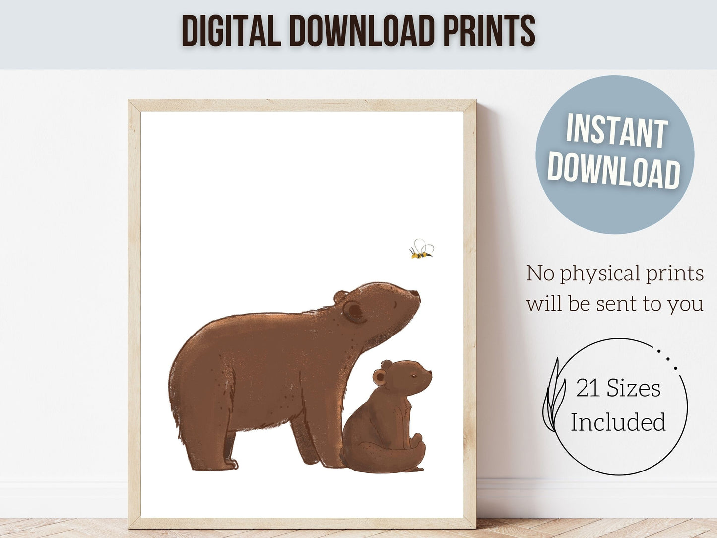 Woodland Animal Print, Boho Woodland Animal Nursery Decor, Baby Forest Animal Nursery Wall Art,Baby Room Decor Neutral Nursery Digital Print