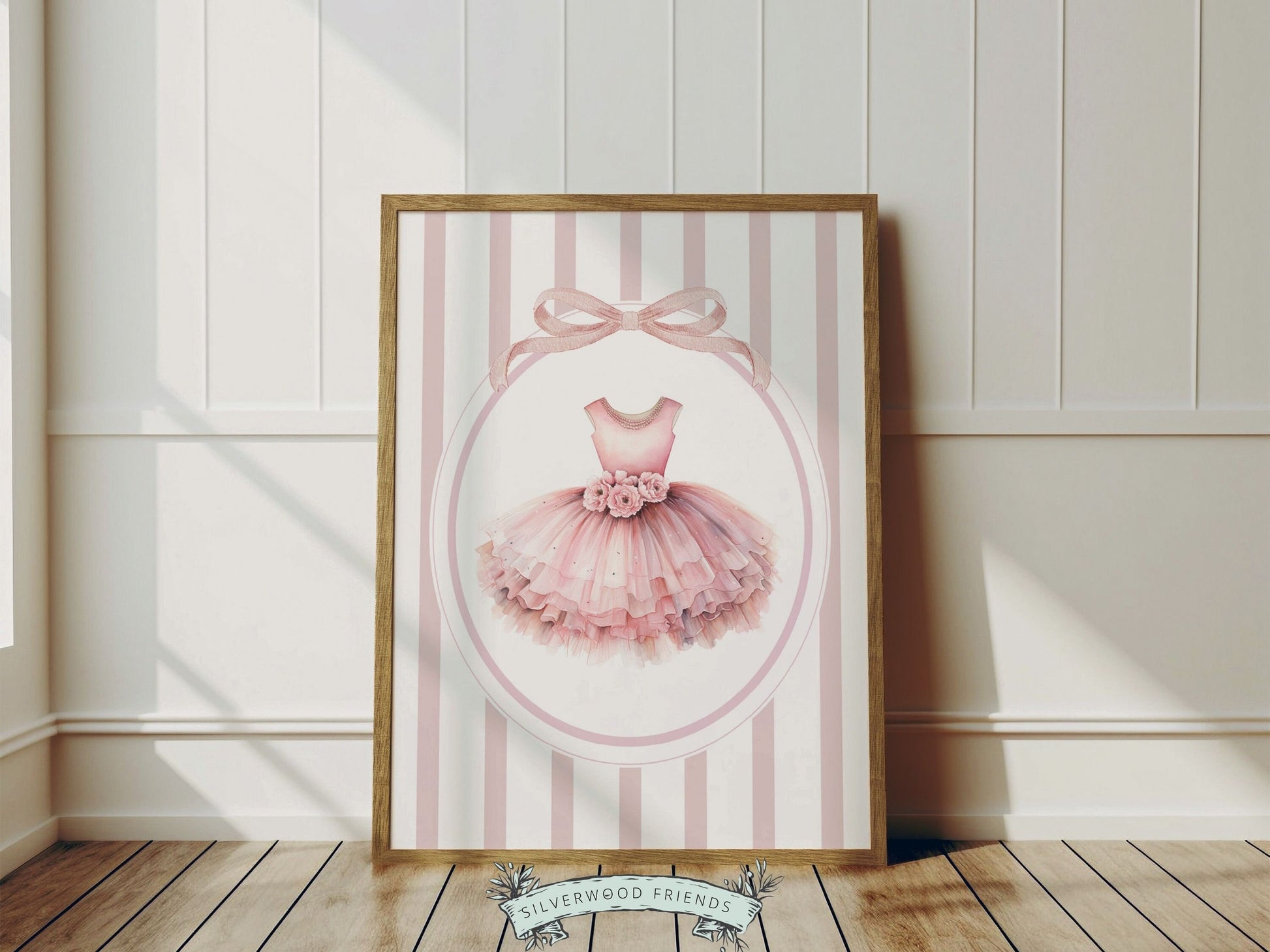 Ballet Prints, Ballerina Nursery Decor, Blush Pink Baby Girl's Ballerina Nursery Wall Art, Newborn Ballet Gift, Ballet Nursery Digital Print