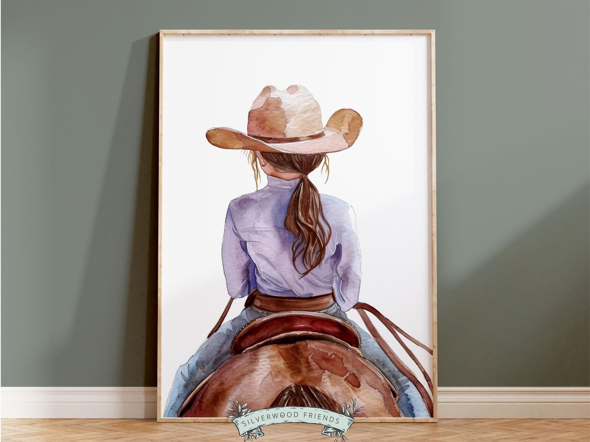Cowgirl Nursery Print, Cowgirl Nursery Decor, Baby Girl Western Nursery Decor, Girls Horse Riding Equestrian Nursery Wall Art Digital Print