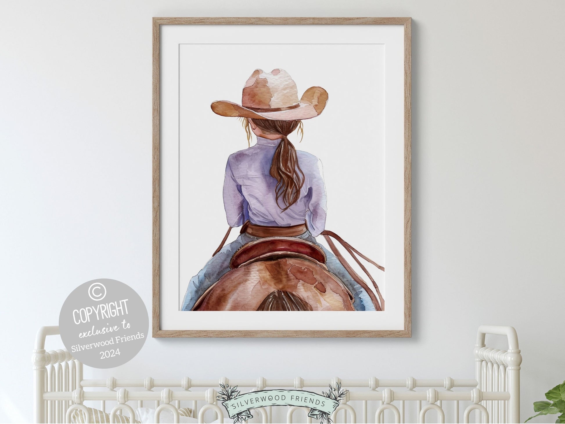 Cowgirl Nursery Print, Cowgirl Nursery Decor, Baby Girl Western Nursery Decor, Girls Horse Riding Equestrian Nursery Wall Art Digital Print