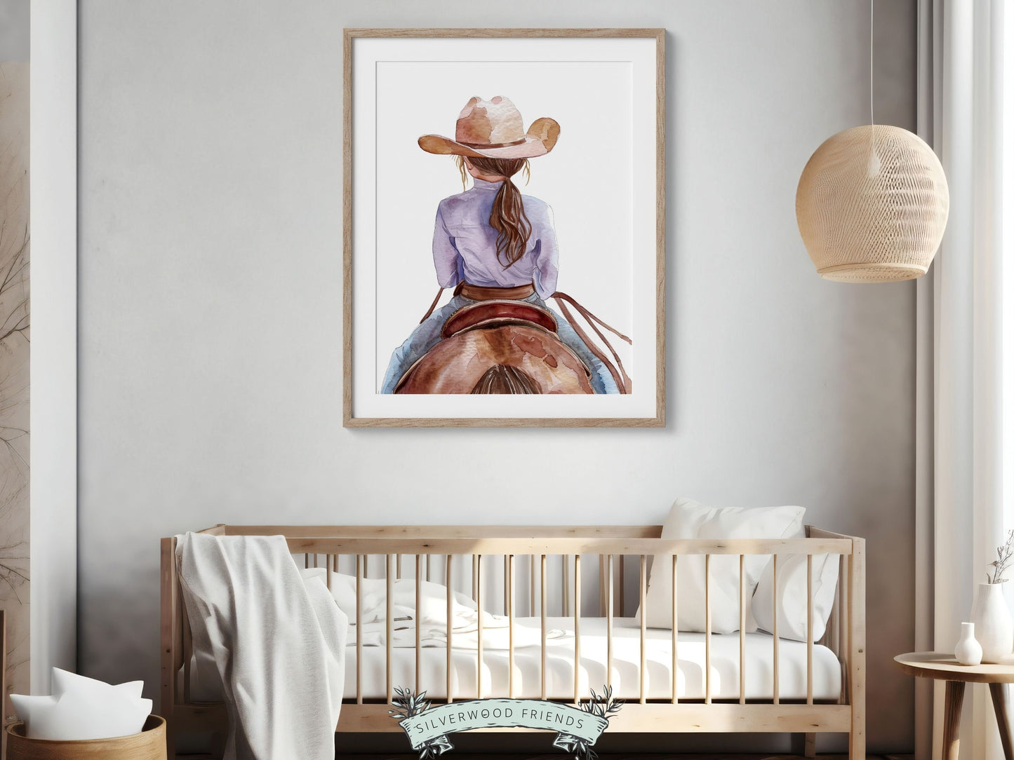 Cowgirl Nursery Print, Cowgirl Nursery Decor, Baby Girl Western Nursery Decor, Girls Horse Riding Equestrian Nursery Wall Art Digital Print