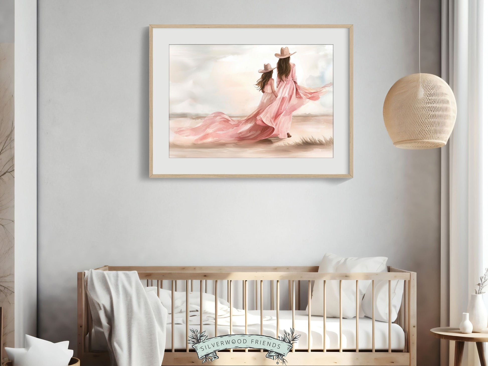 Coastal Cowgirl Print, Coastal Cowgirl Nursery Decor, Baby Girl Western Nursery Decor, Western Gift Baby Girl Nursery Wall Art Digital Print