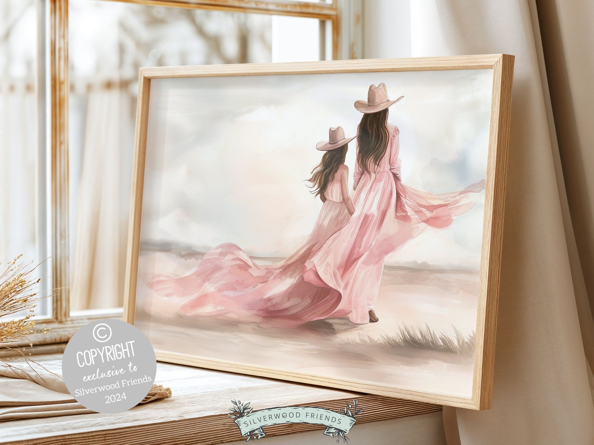 Coastal Cowgirl Print, Coastal Cowgirl Nursery Decor, Baby Girl Western Nursery Decor, Western Gift Baby Girl Nursery Wall Art Digital Print