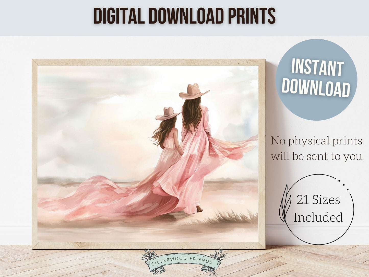 Coastal Cowgirl Print, Coastal Cowgirl Nursery Decor, Baby Girl Western Nursery Decor, Western Gift Baby Girl Nursery Wall Art Digital Print