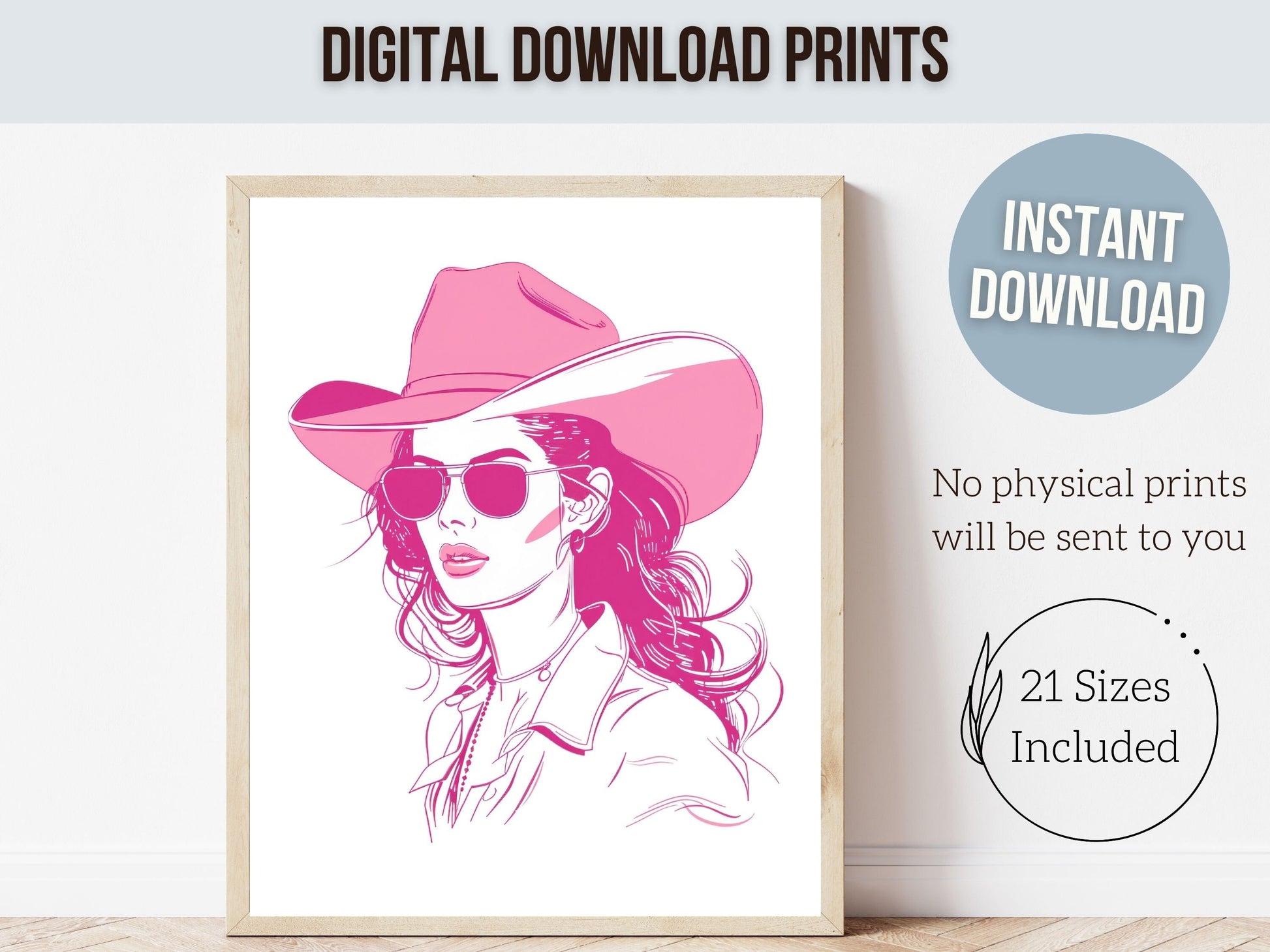Pink Cowgirl Print, Minimalist Western Wall Art Print, Cowgirl Wall Art, Pink Western Wall Decor, Preppy Dorm Room Wall Decor Digital Print