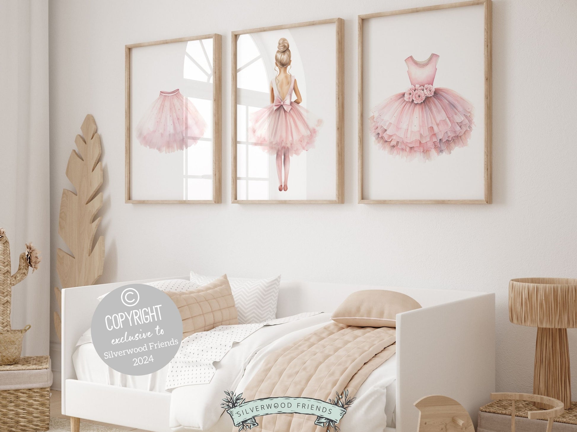Baby Girl's Ballet Nursery Prints, Ballerina Nursery Decor, Pink Ballet Nursery Wall Art, Ballet Dancer Printable Wall Decor Digital Prints