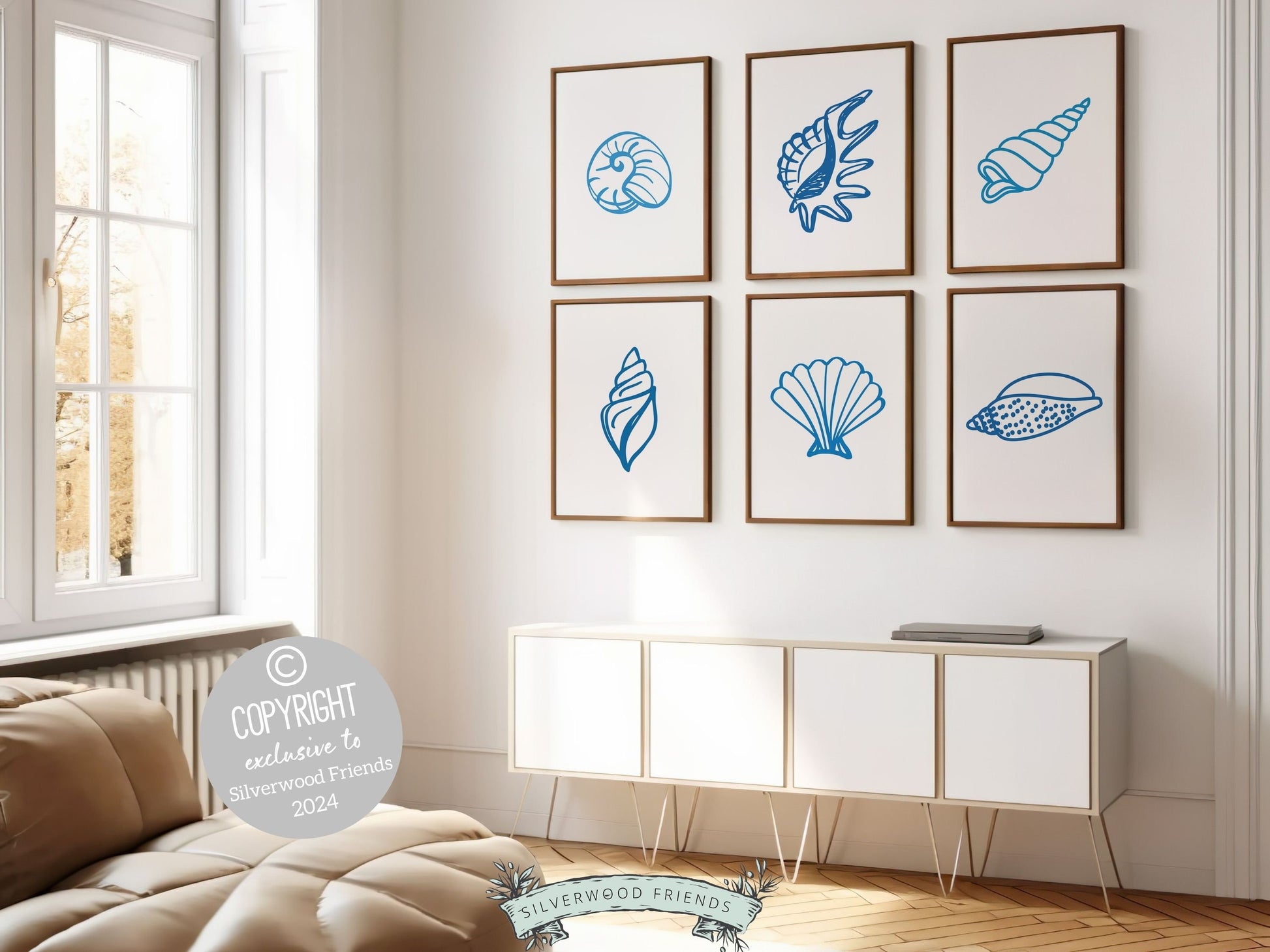 Seashell Coastal Prints, Beachy Wall Art, Under The Sea Nursery Print, Minimalist Nursery Wall Art Beach House Kids Room Decor Digital Print