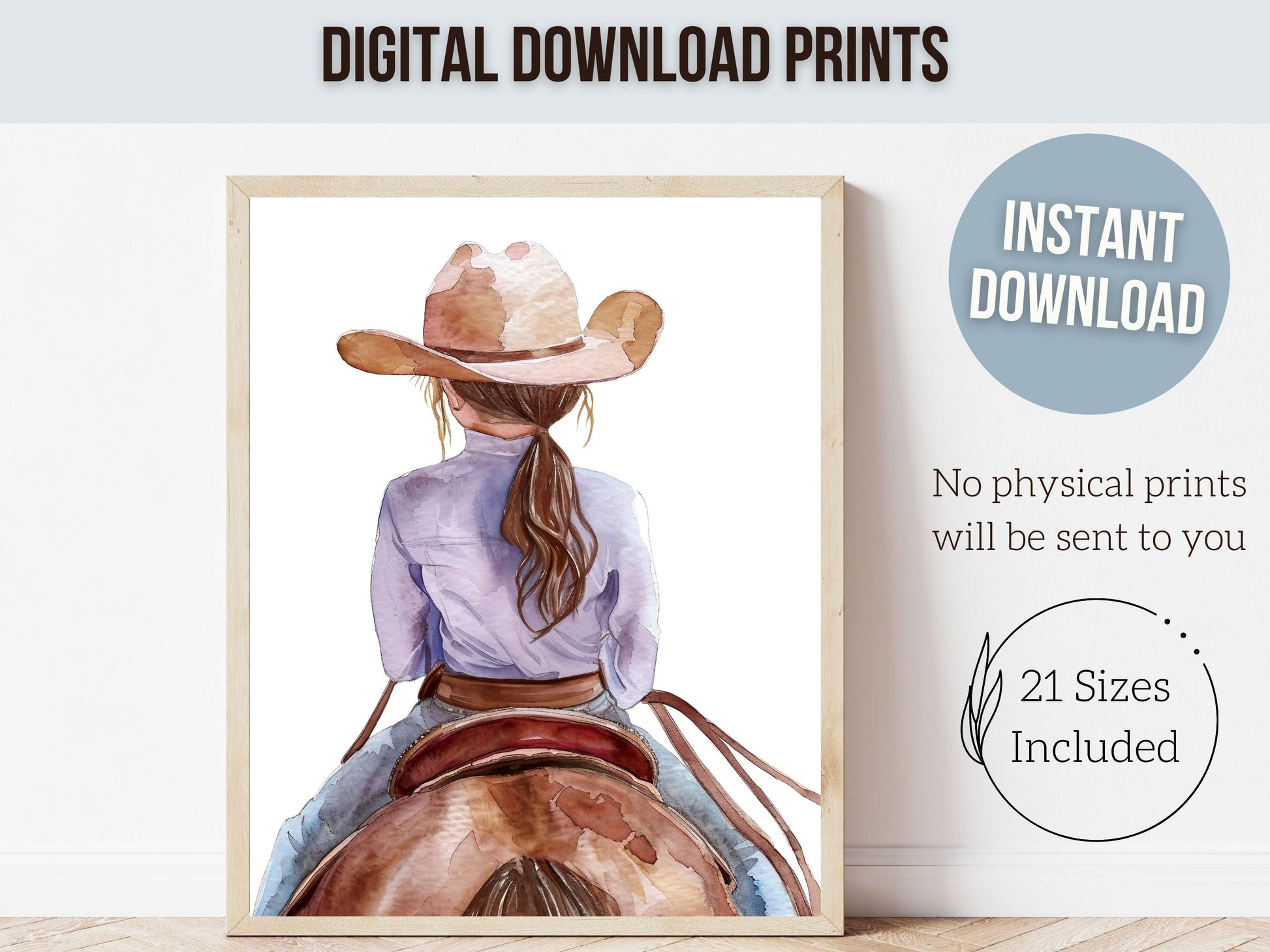 Cowgirl Nursery Print, Cowgirl Nursery Decor, Baby Girl Western Nursery Decor, Girls Horse Riding Equestrian Nursery Wall Art Digital Print